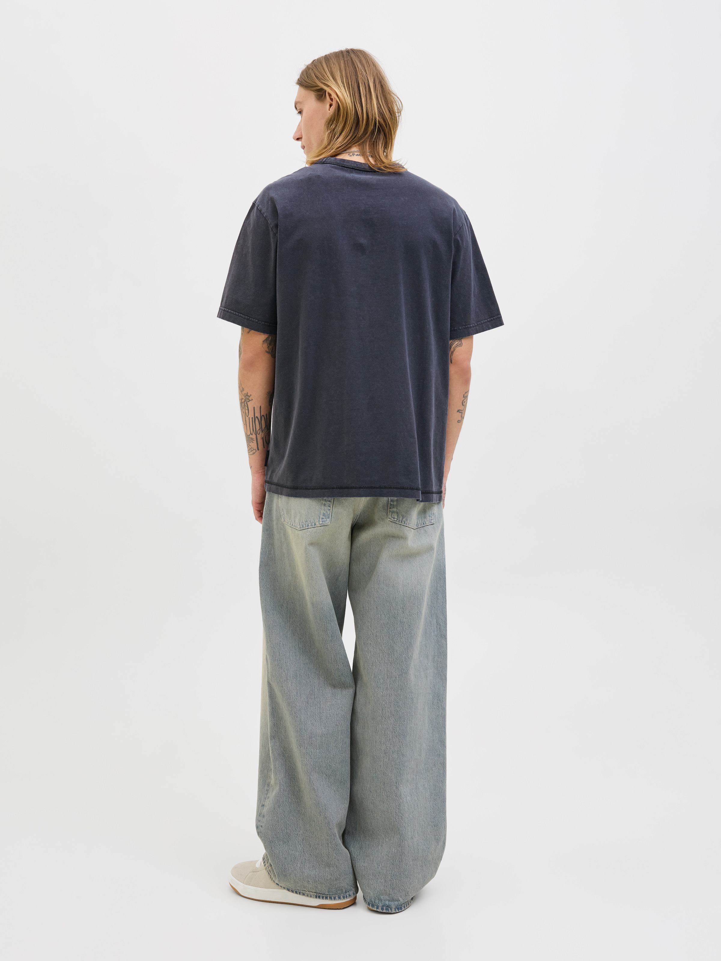 Jack & Jones Rundhalsshirt »JJEDOVER PRINT TEE SS CREW NECK«