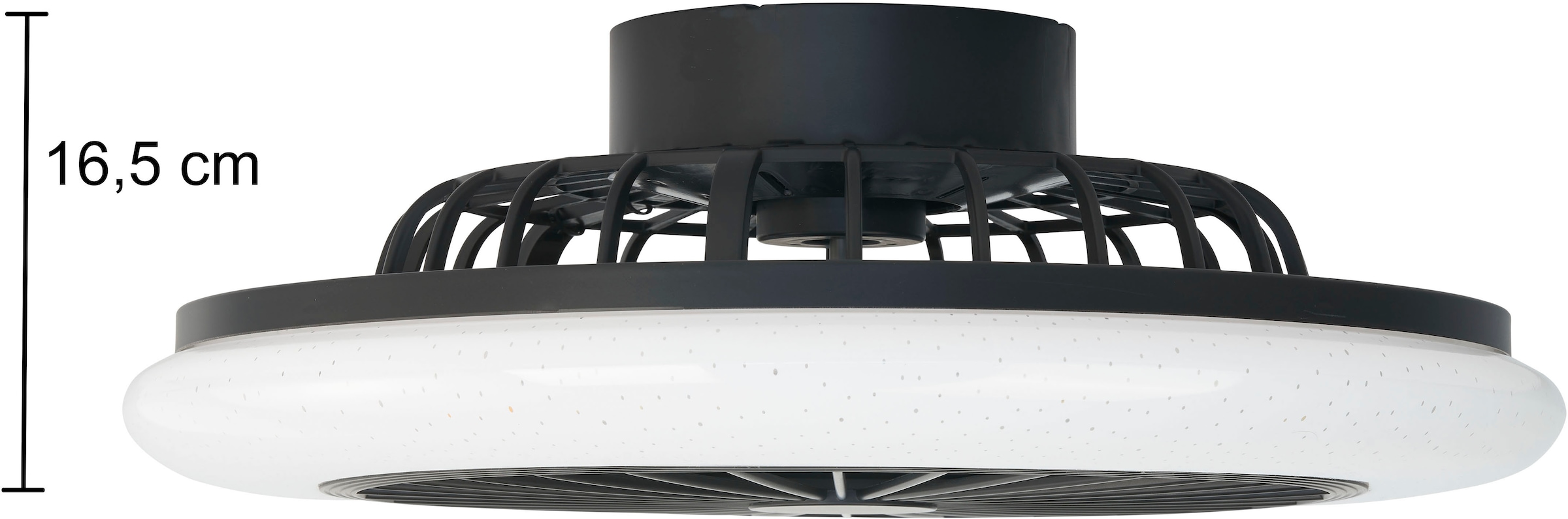 REALITY Leuchten LED Deckenleuchte »Stralsund Deckenventilator« LED-Board 1 Stk. warmweiß - kaltweiß Deckenlampe, Ventilator, Fernbedienung, Ventilator getrennt schaltbar