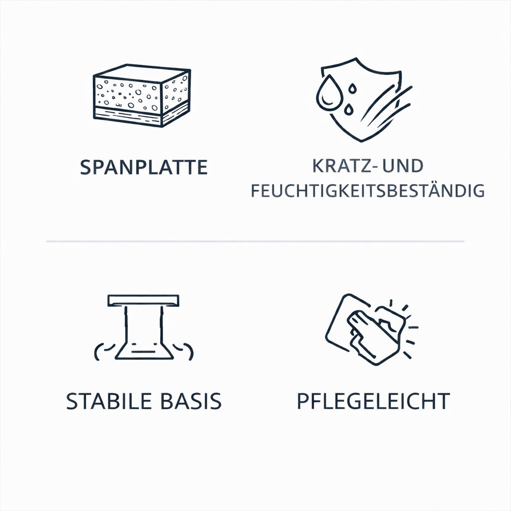 OTTO home Esstisch »Atina Säulentisch, Küchentisch, Speisetisch, Dekortisch« Moderner Esstisch für 4-6 Personen, erhältlich in Trend-Dekoren