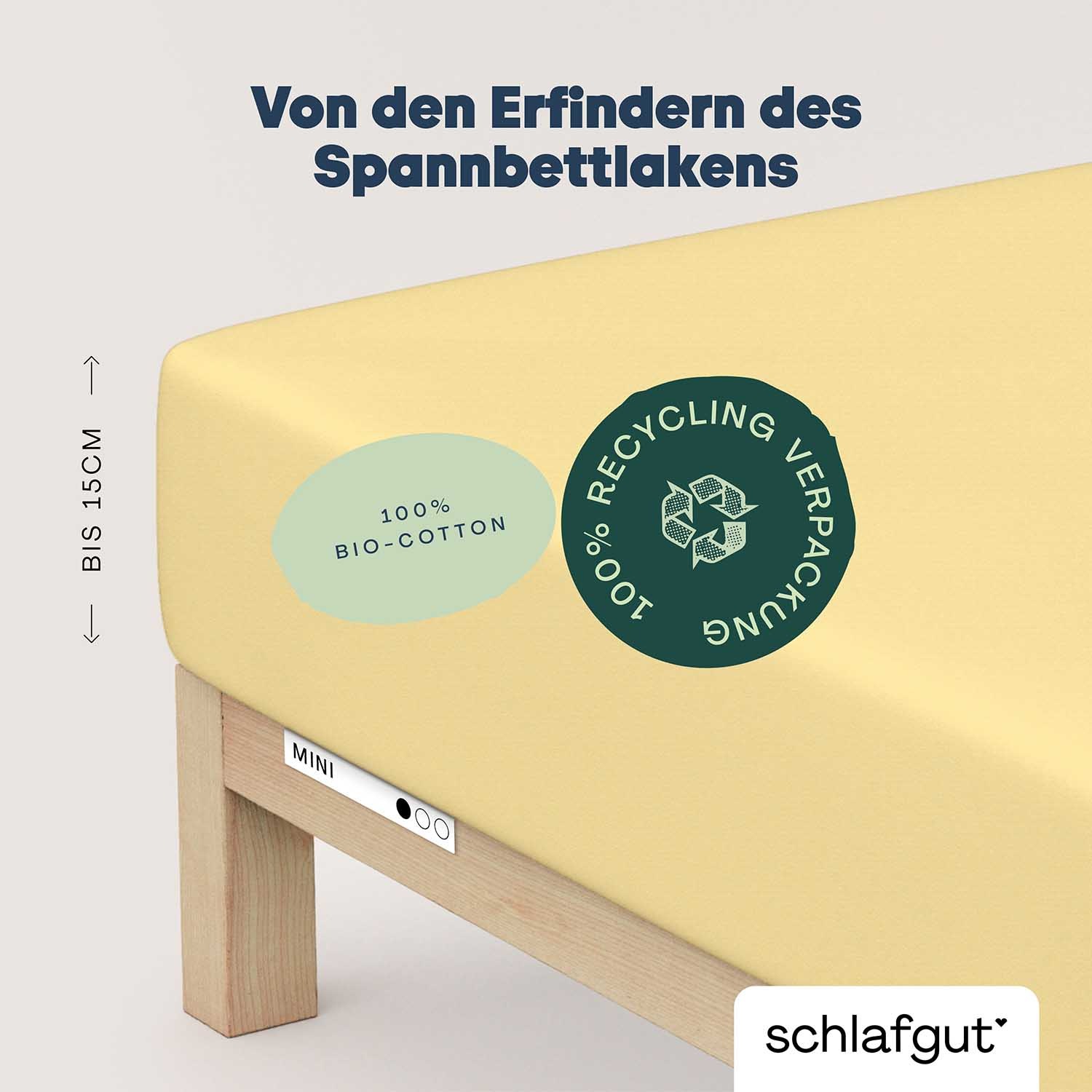 Schlafgut Spannbettlaken »Casual Mini Spannbettlaken«, für Kinder, MADE IN GREEN by OEKO-TEX®