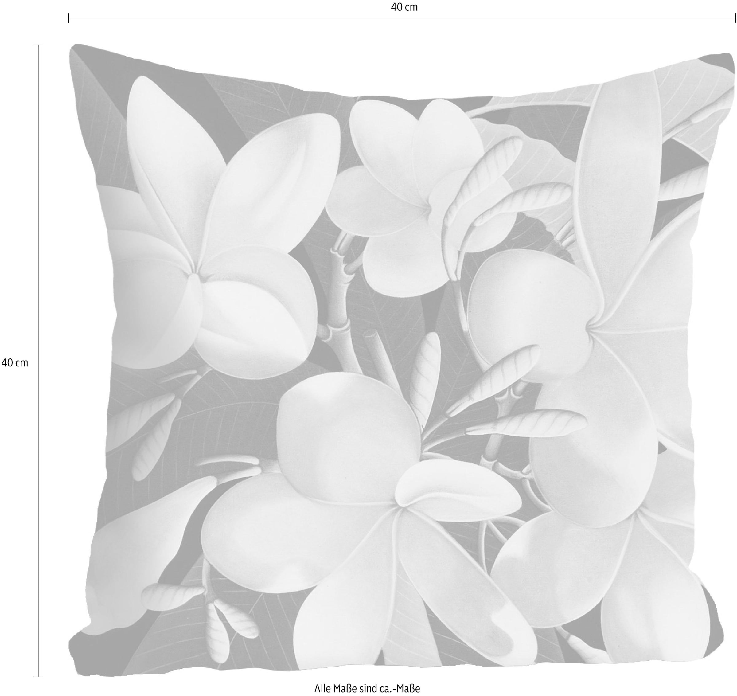 queence Dekokissen »»Blüten«« Kissenhülle ohne Füllung, 1 Stück
