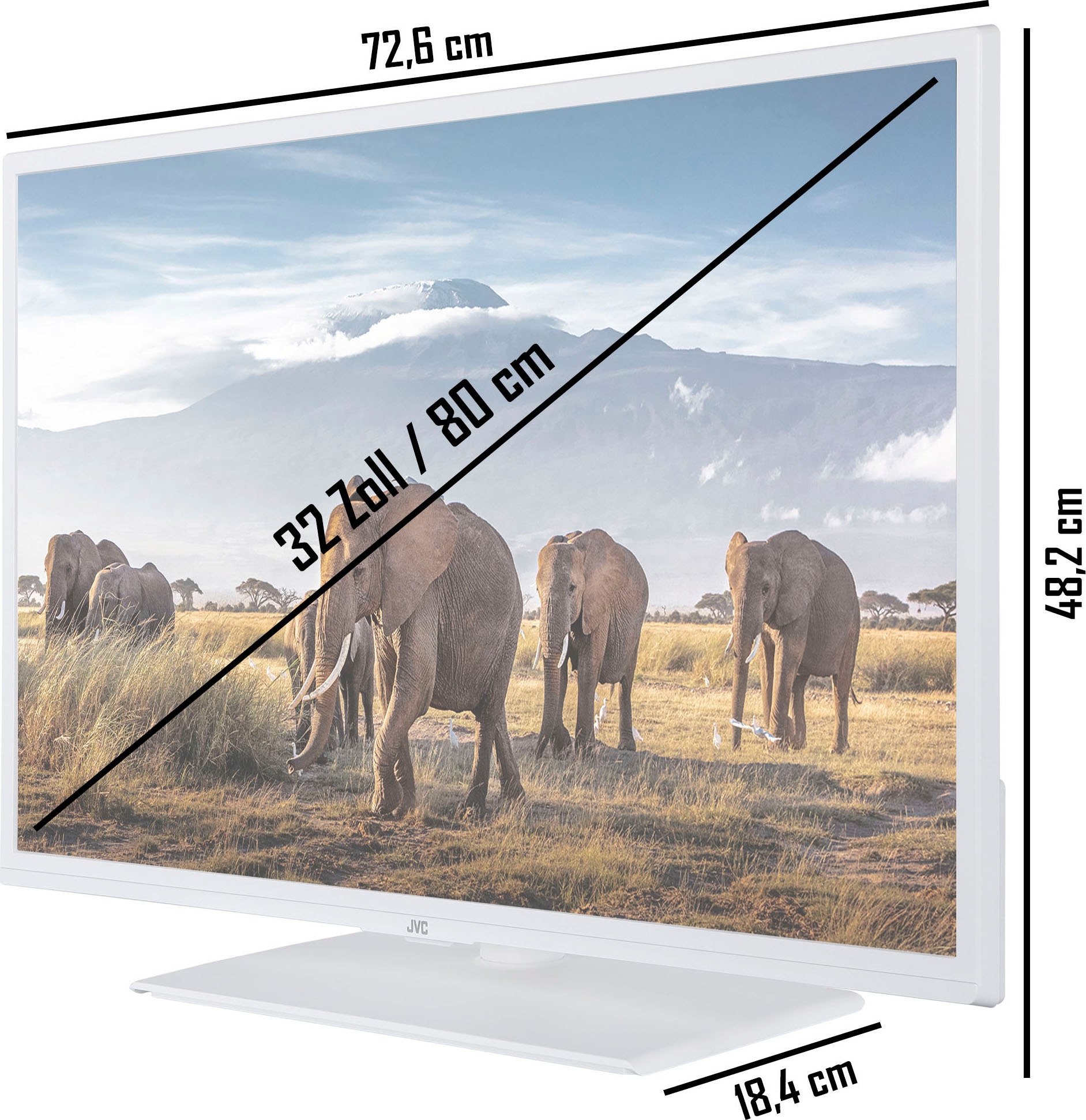 JVC LED-Fernseher »LT-32VF5156W«, 80 cm/32 XXL Garantie UNIVERSAL ➥ HD, Full | Jahre Zoll, Smart-TV 3