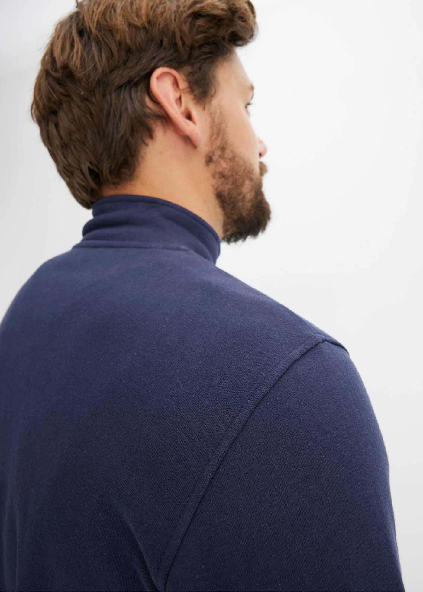 bonprix Sweatshirt »Sweatshirt mit Troyerkragen«, mit Stehkragen, mit Reißverschluss, Regular Fit, unifarben
