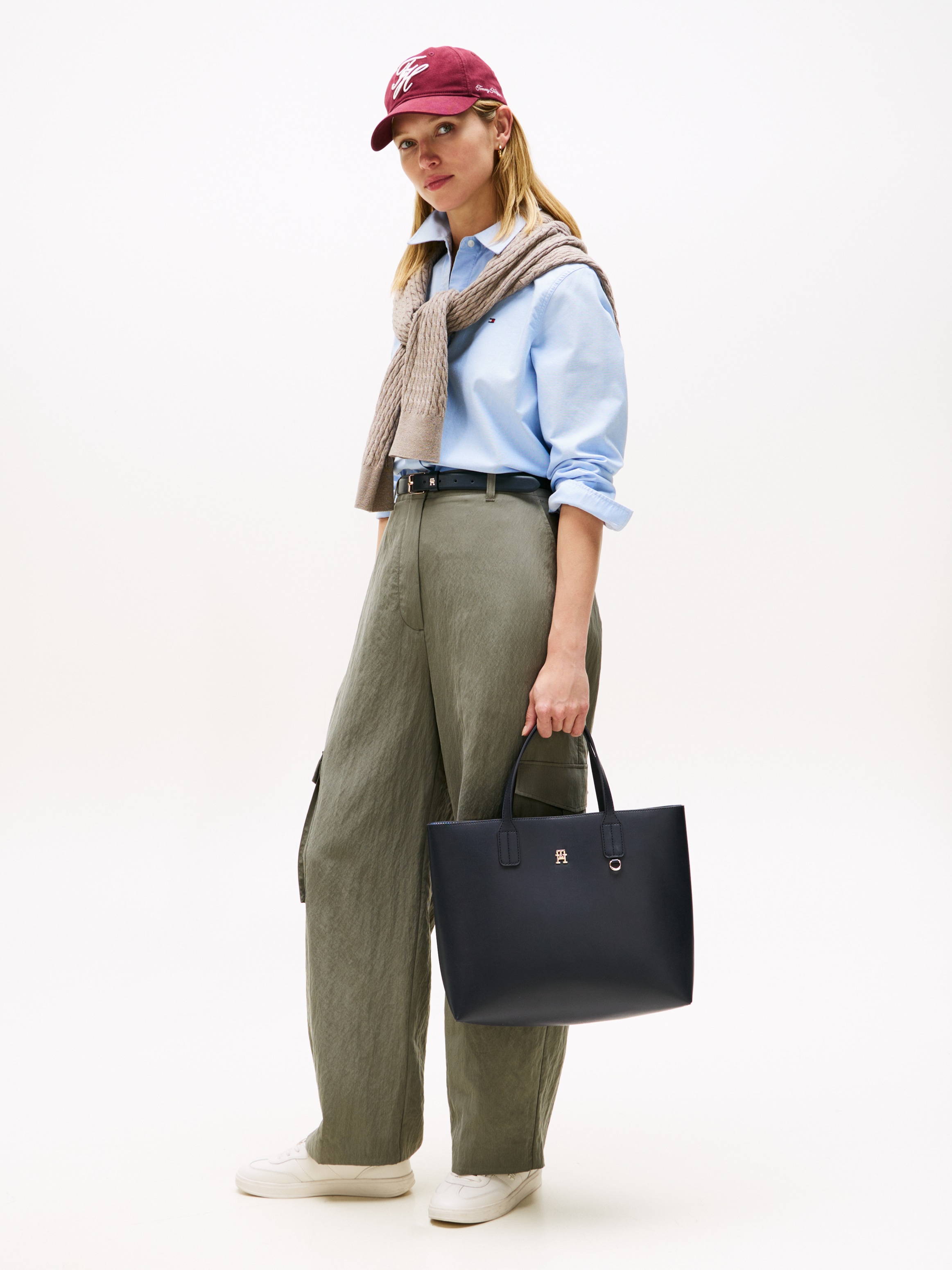 Tommy Hilfiger Satchel »TH ICON SATCHEL« , Damen Umhängetasche, Tragetasche mit Innentasche