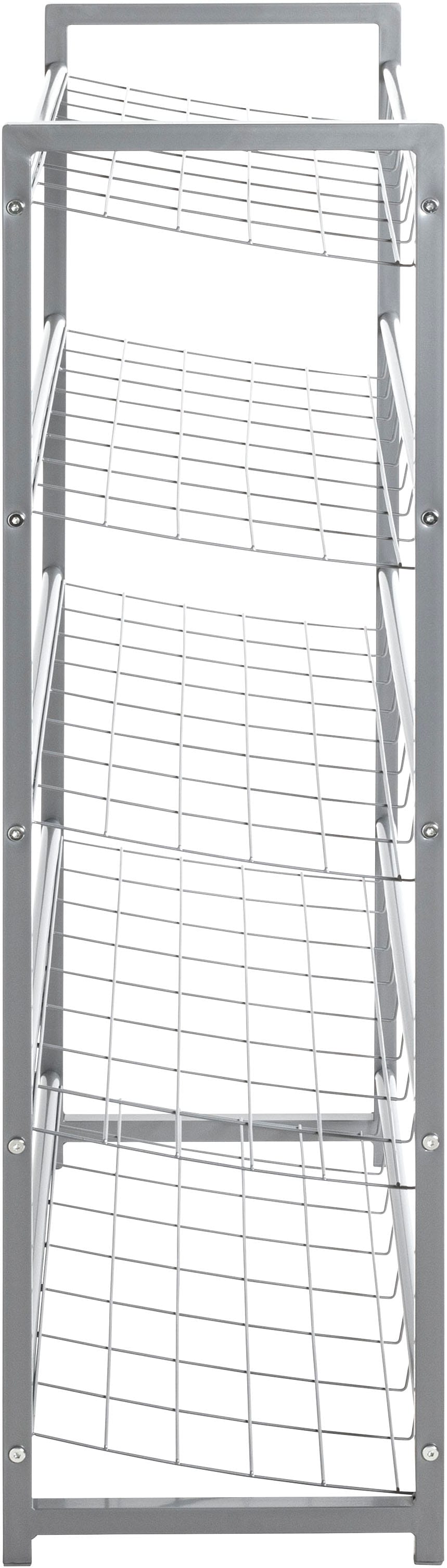 HAKU Schuhregal »Schuhaufbewahrung« rechteckig - aus Metall Grau - B/T/H 80/30/106 cm