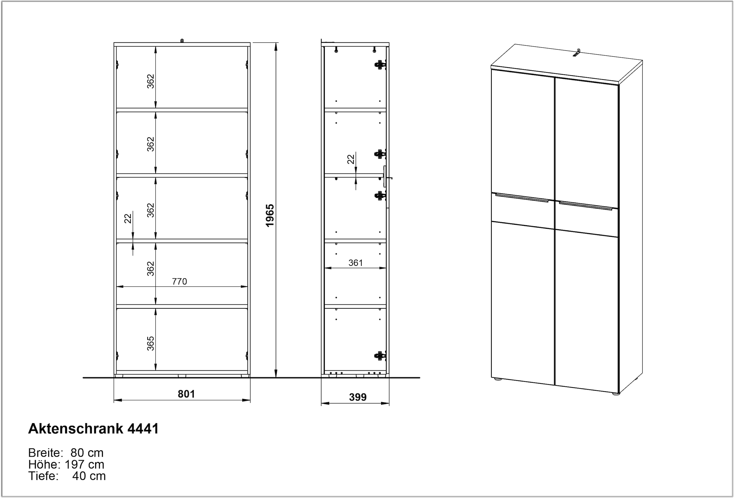 GERMANIA Aktenschrank »GW-Oviedo« 1 Stk. tlg. mit verstellbaren Einlegeböden
