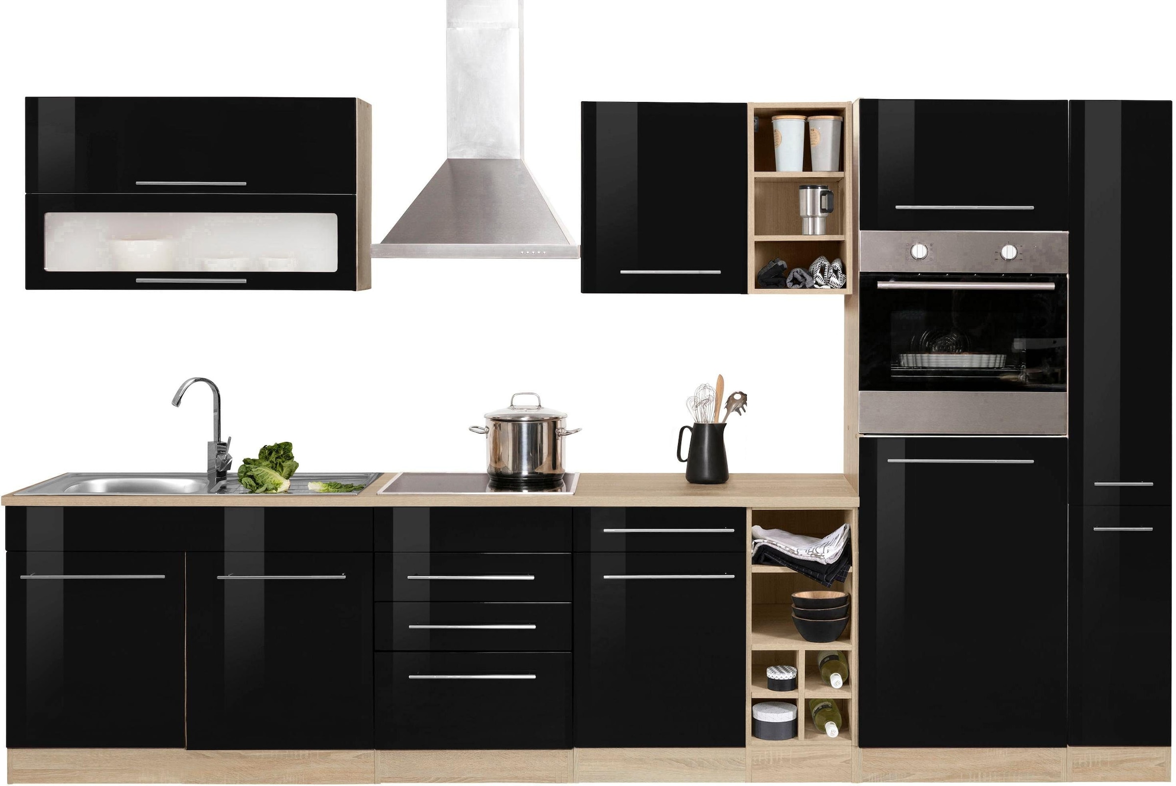 KOCHSTATION Küchenzeile "KS-Eton" ohne E-Geräte, Breite 330 cm