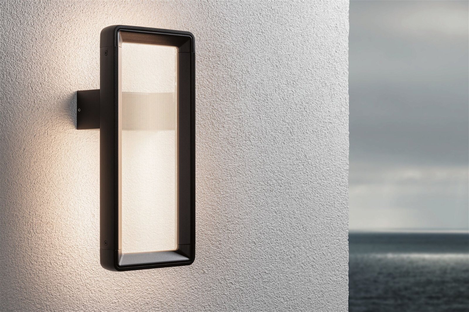 Paulmann LED Außen-Wandleuchte »Reana IP44 176x107mm 3000K 2x3W 2x130lm 230V Anthrazit Metall«, 2 flammig, Bewegungsmelder mit Hochfrequenz-Sensor