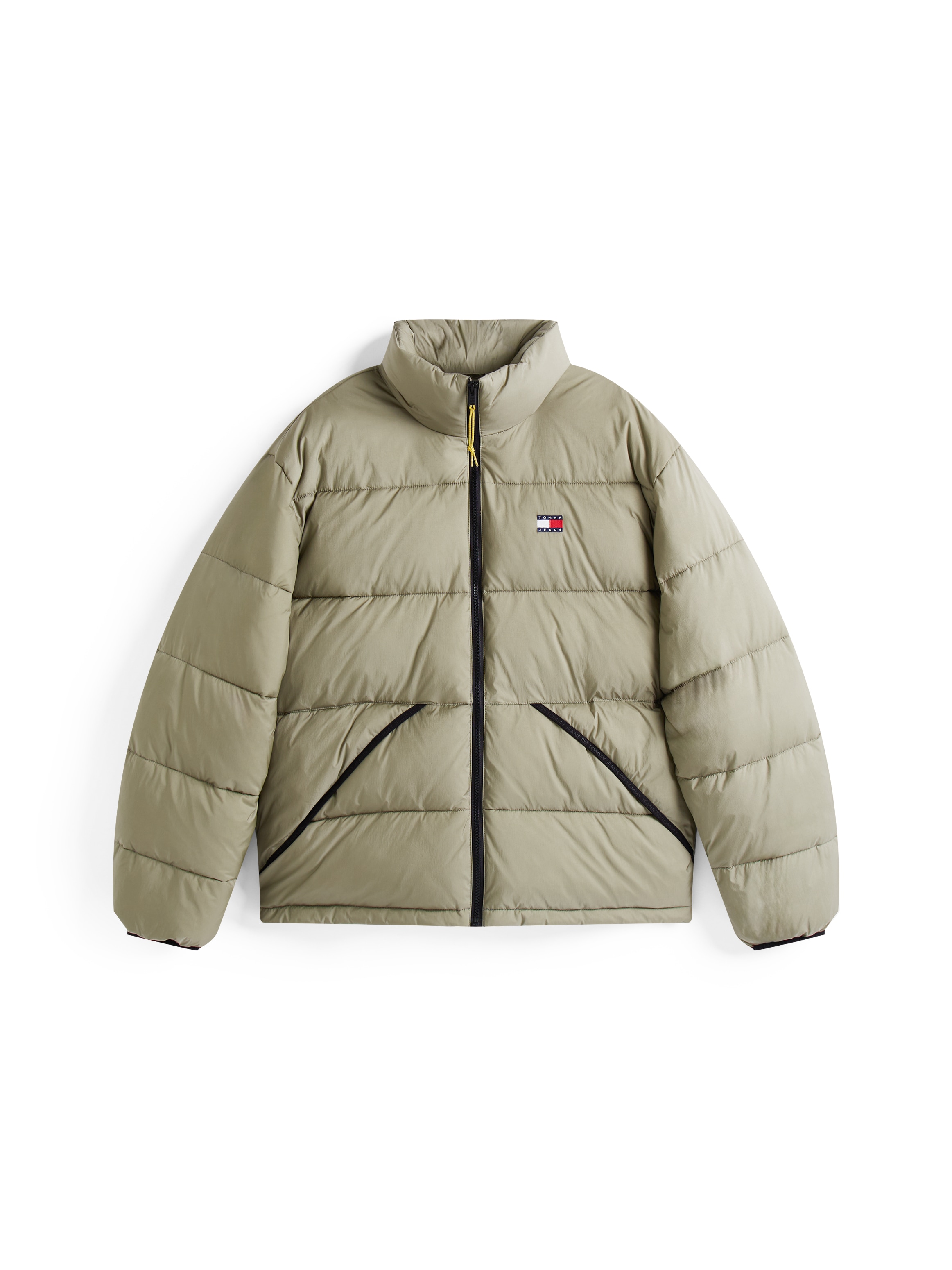 Tommy Jeans Steppjacke »VAIL PUFFER« ohne Kapuze Winterjacke Pufferjacket Regular fit mit Rundhalsausschnitt