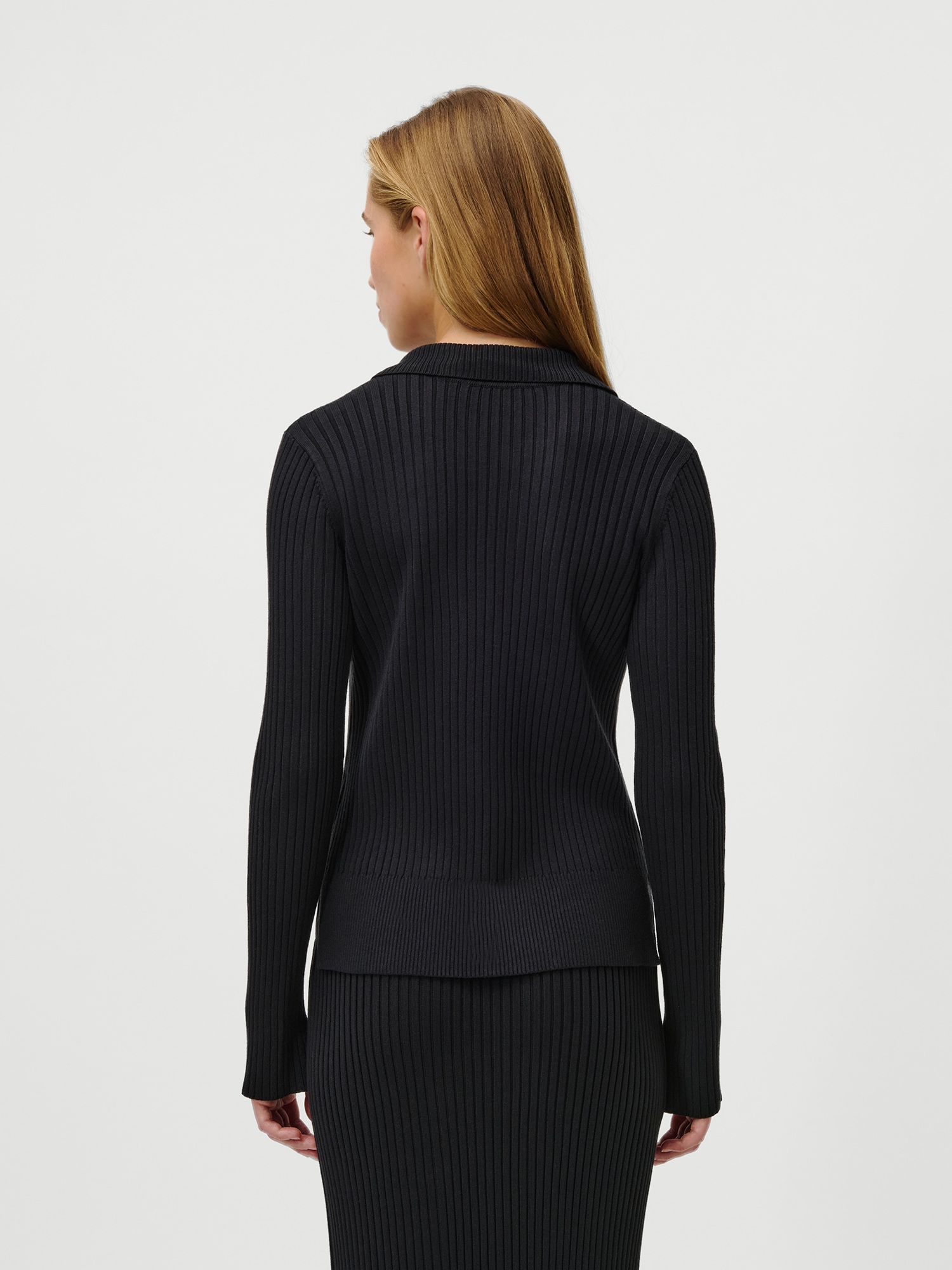 LeGer Polokragenpullover »Charlotte, LeGer by Lena Gercke« Polokragen mit V-Ausschnitt, Rippstrick