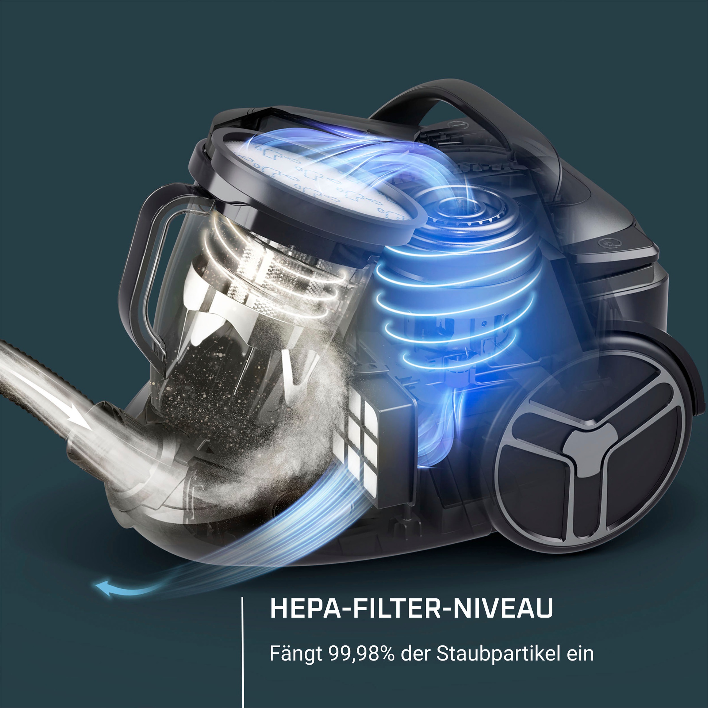 Rowenta Bodenstaubsauger »RO7935 Silence Force Cyclonic Parkett«, 500 W, beutellos, mit nur 59 dB(A), 12 m Aktionsradius, Staubbehältervolumen 2,5 Liter