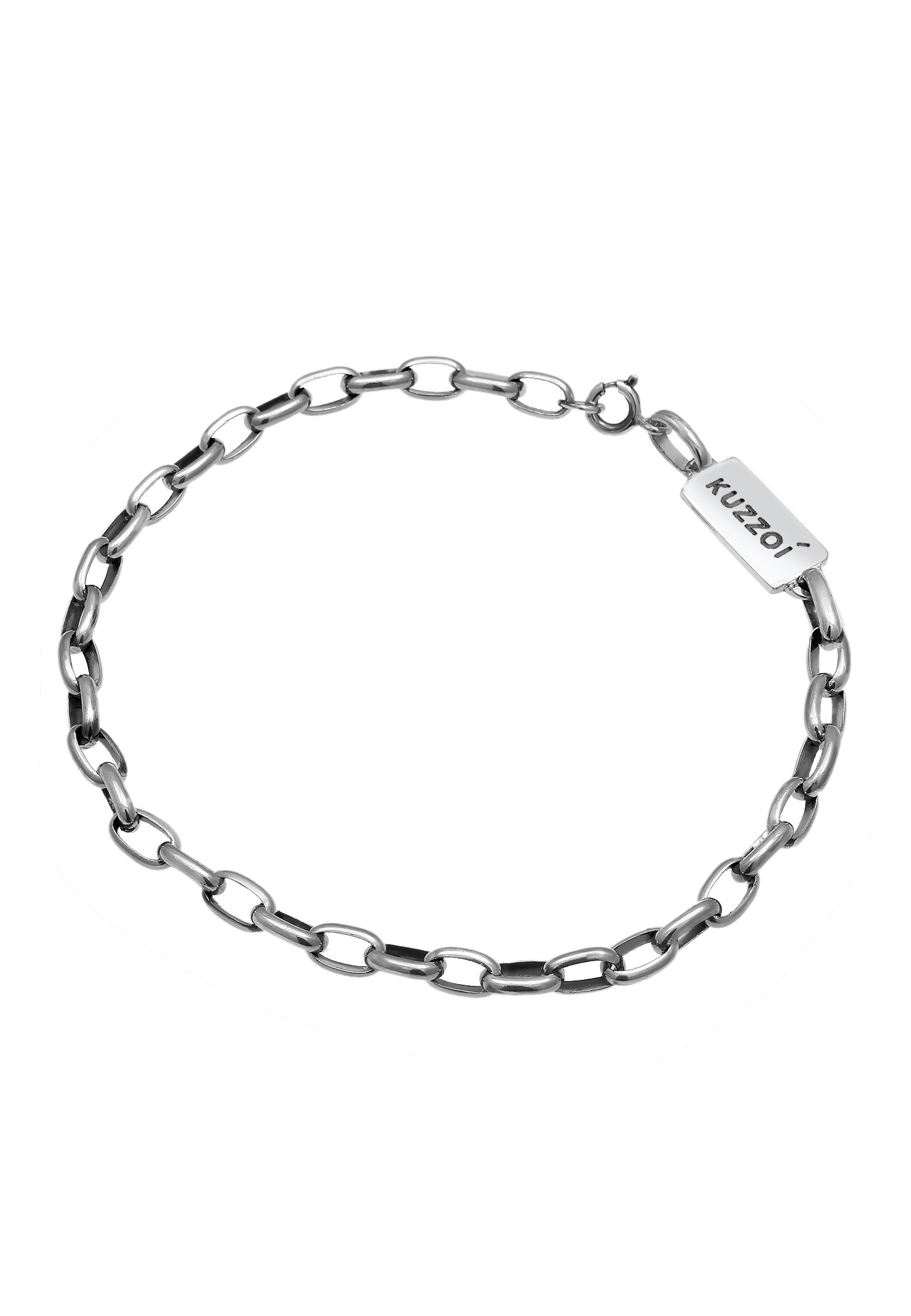 Kuzzoi Armkette »Armband Herren Gliederkette Oval Basic 925 Silber«