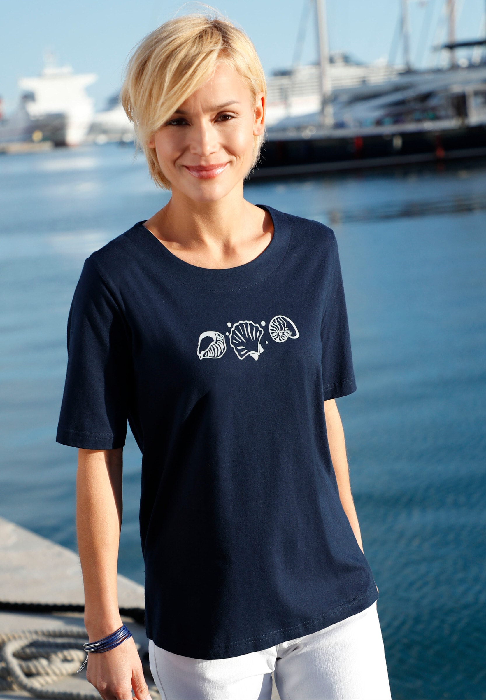 Witt T-Shirt »Shirt Kurzarmshirt mit Muschel-Druck«