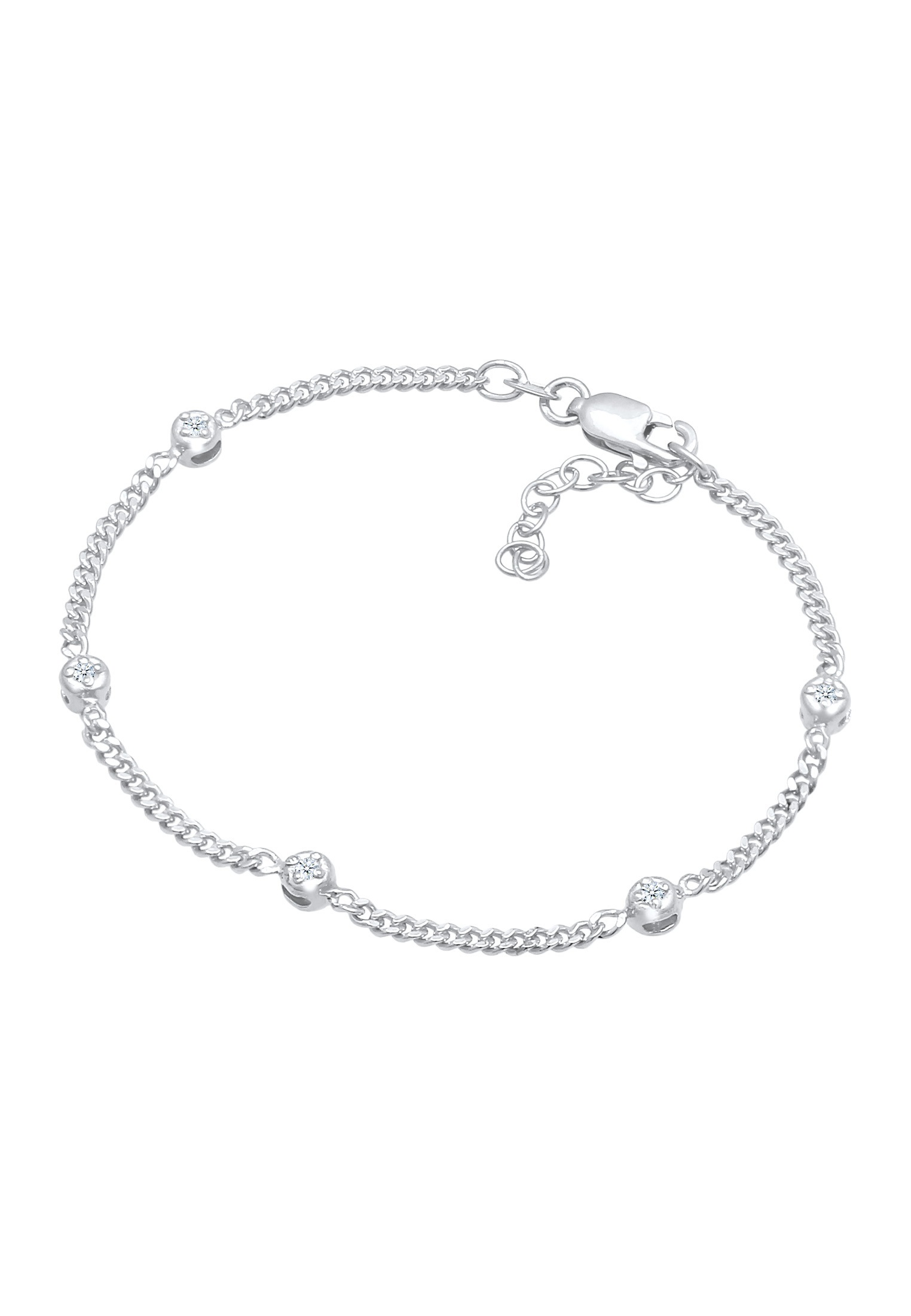 Elli DIAMONDS Armkette »Armband Diamant Elegant Klassik (0.075 ct) 925er Silber«