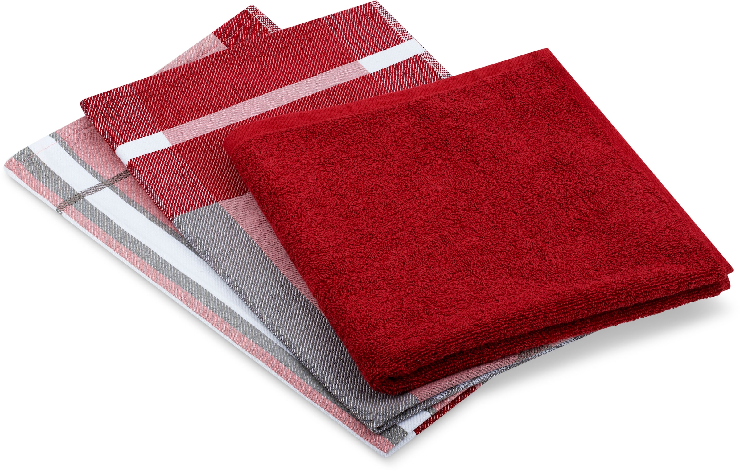 ROSS Geschirrtuch »1663 3er-Set mit Banderole« aus feinster Baumwolle