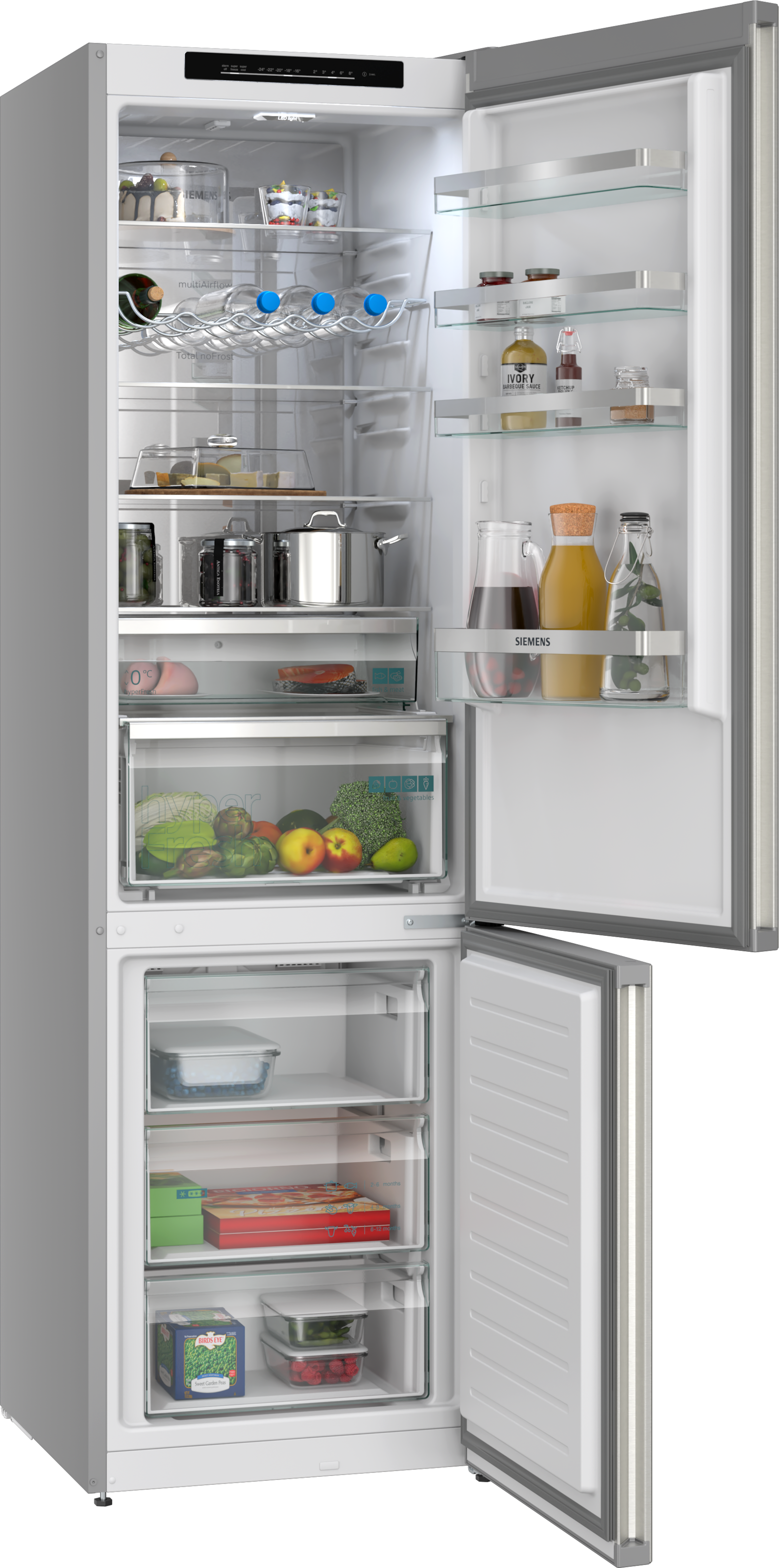 SIEMENS Kühl-/Gefrierkombination iQ300 »KG39NVICG« 203 cm hoch 60 cm breit hyperFresh System für frisches Obst und Gemüse sowie Total noFrost