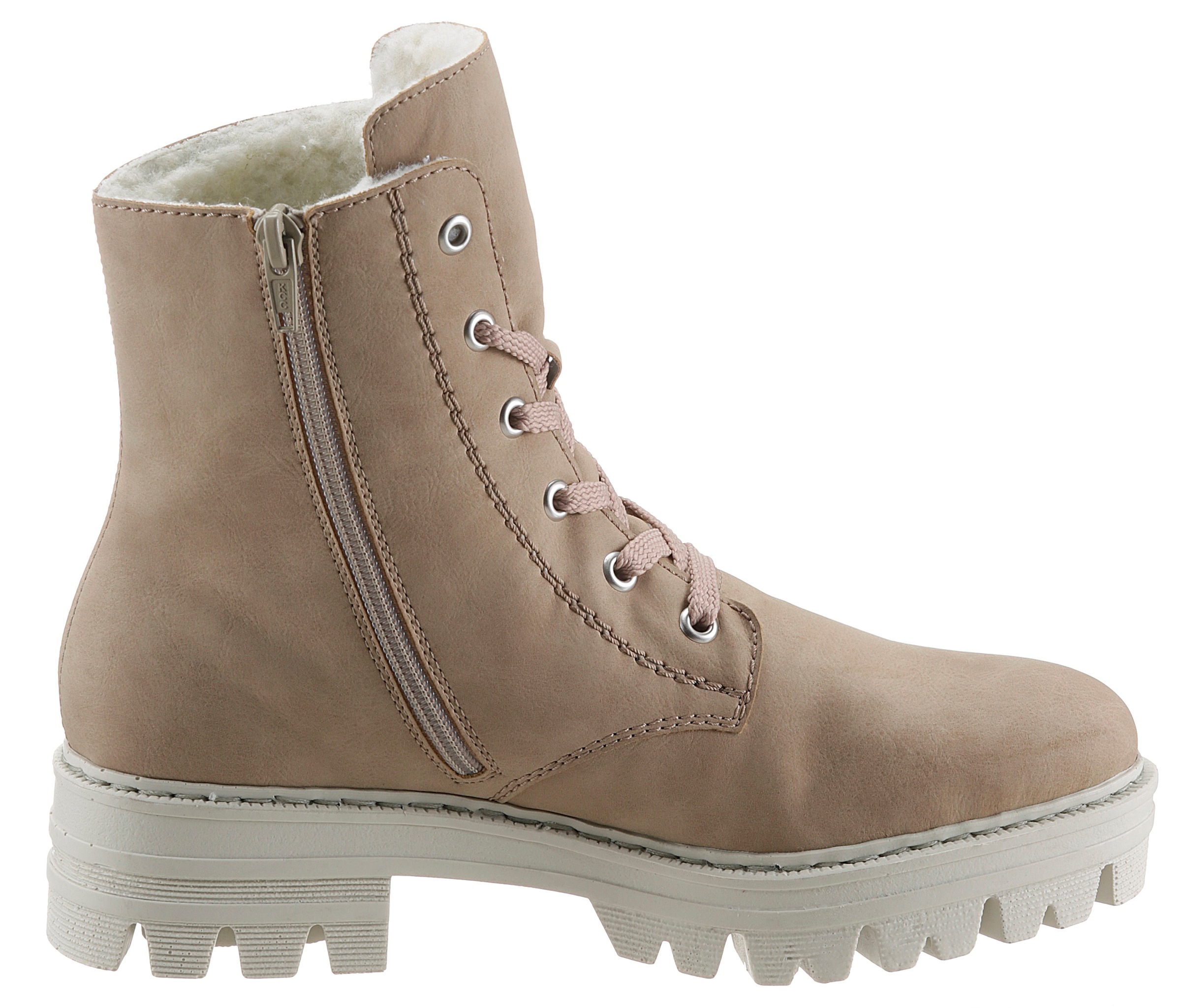 Rieker Schnürstiefelette mit kräftiger Profilsohle