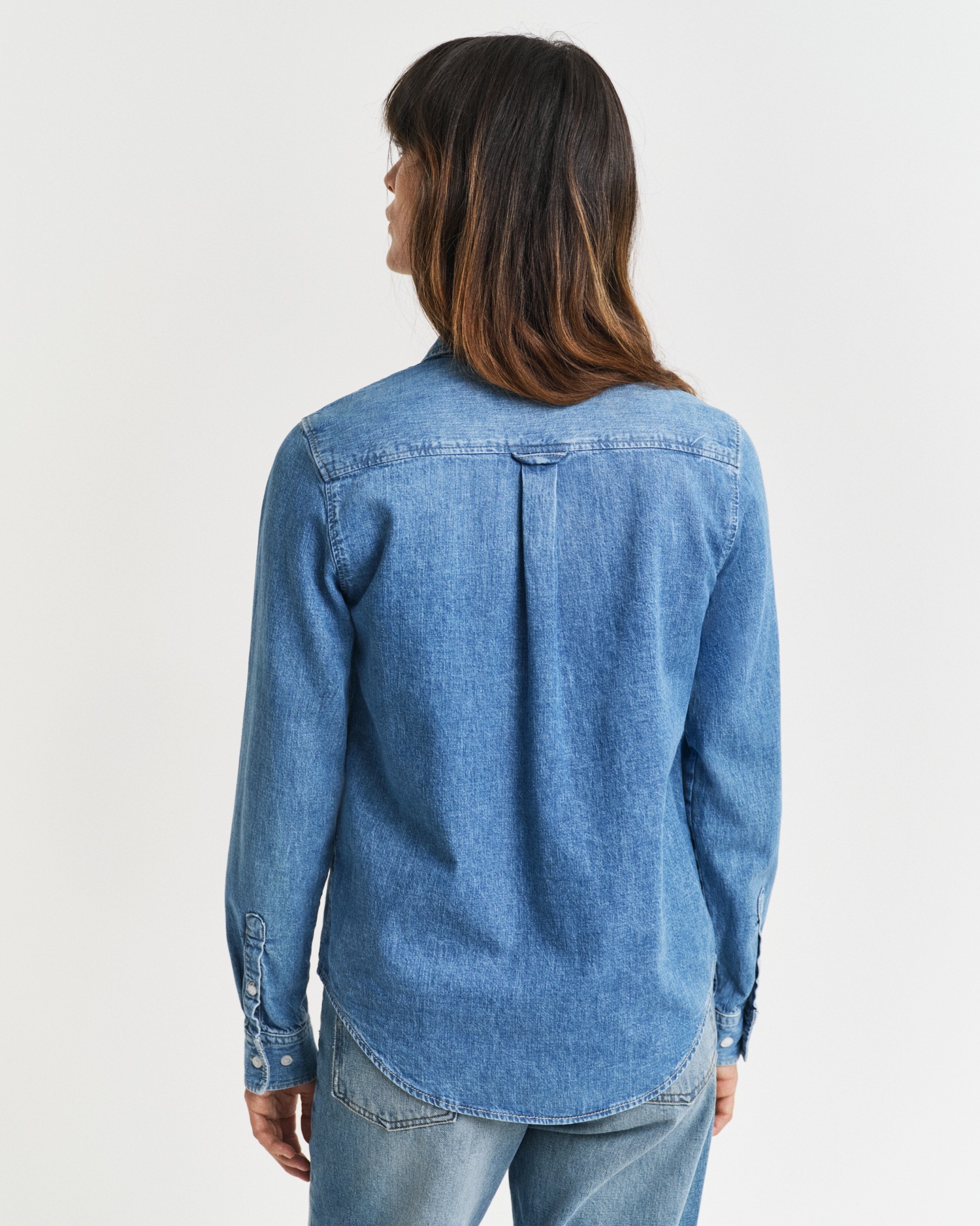 Gant Jeansbluse »REG DENIM SHIRT«, mit modischer Waschung