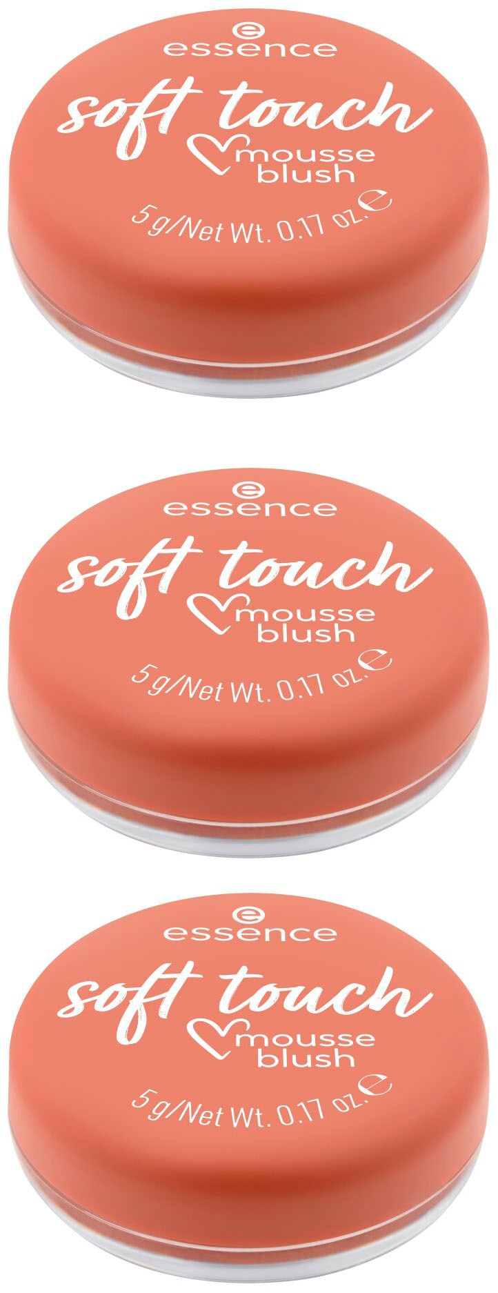 Essence Rouge »soft touch mousse blush«, (Set, 3 tlg.)