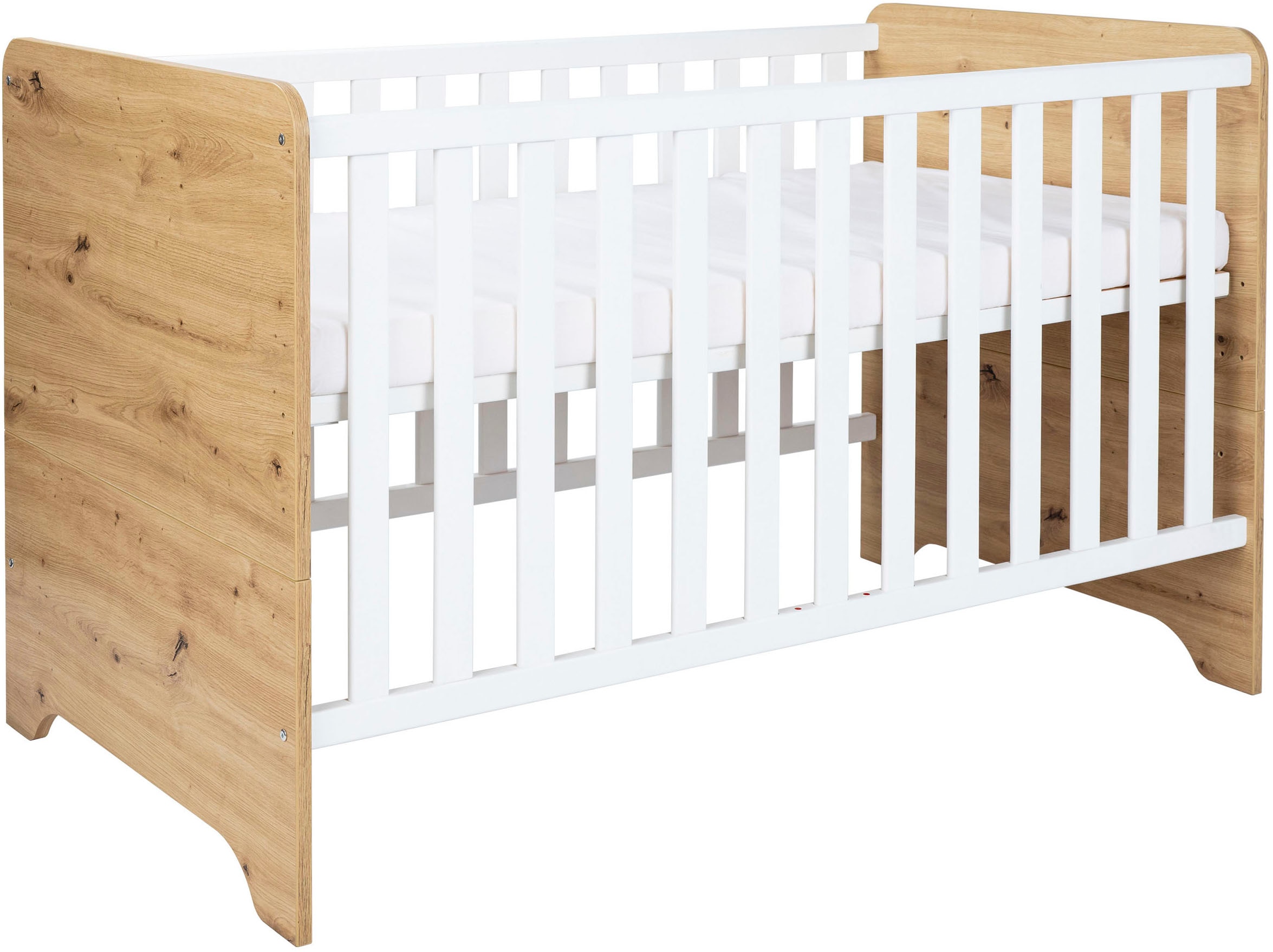 arthur berndt Babymöbel-Set »Babyzimmer Set »Marlon« 2-teilig«, (Spar-Set, 2 tlg., Kinderbett und Wickelkommode)