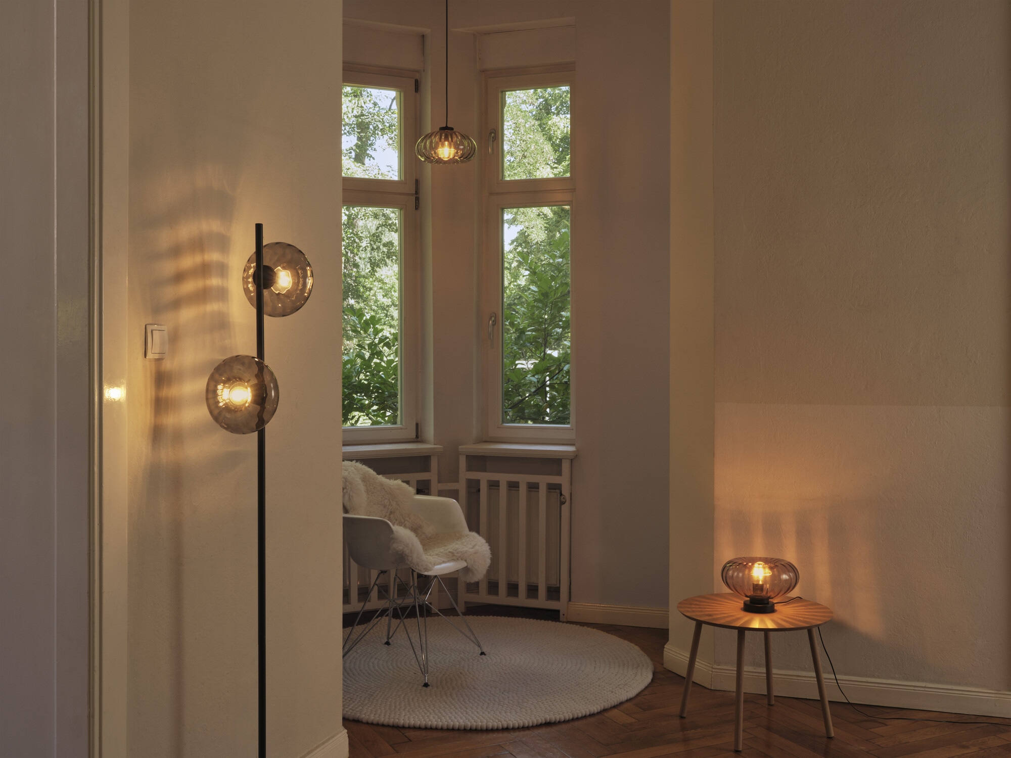Osram Stehlampe »Decor Smoke Glass« E14 1 Stk. schwarz, E14, Stahl und Glas