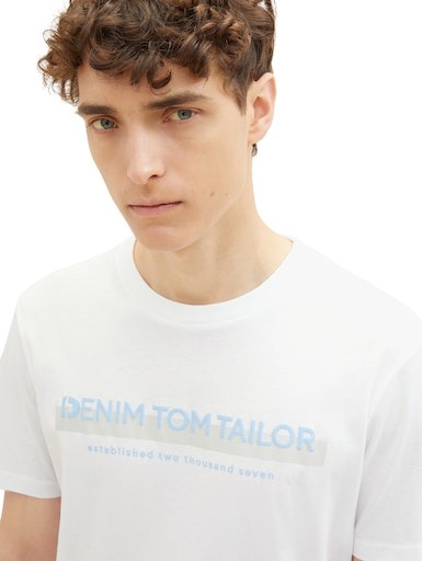 TOM TAILOR Denim T-Shirt, mit Logofrontprint