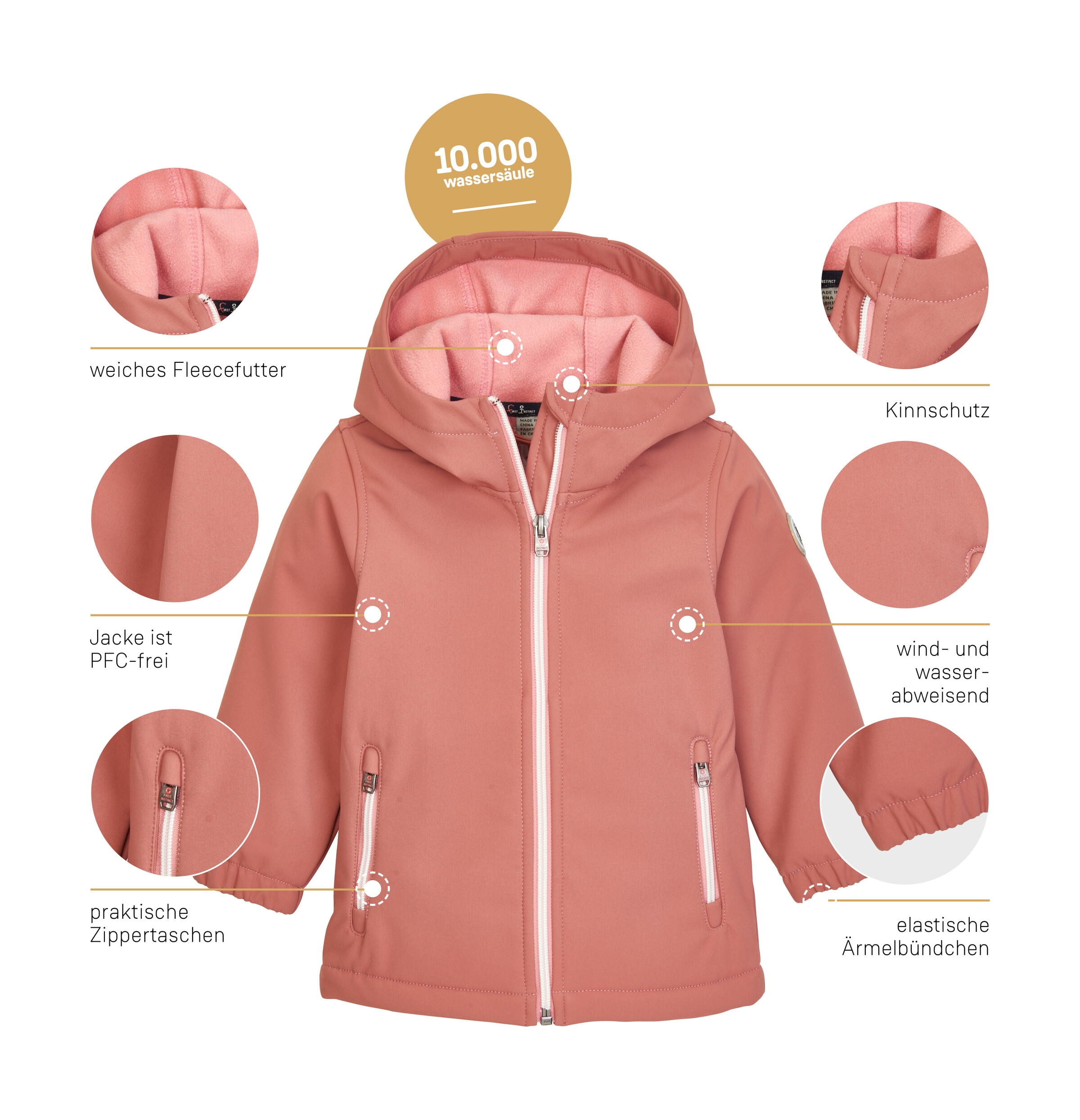 first instinct by killtec Softshelljacke »FIOS 18 MNS SFTSHLL JCKT« Wasserabweisende, winddichte Kleinkinder Softshelljacke