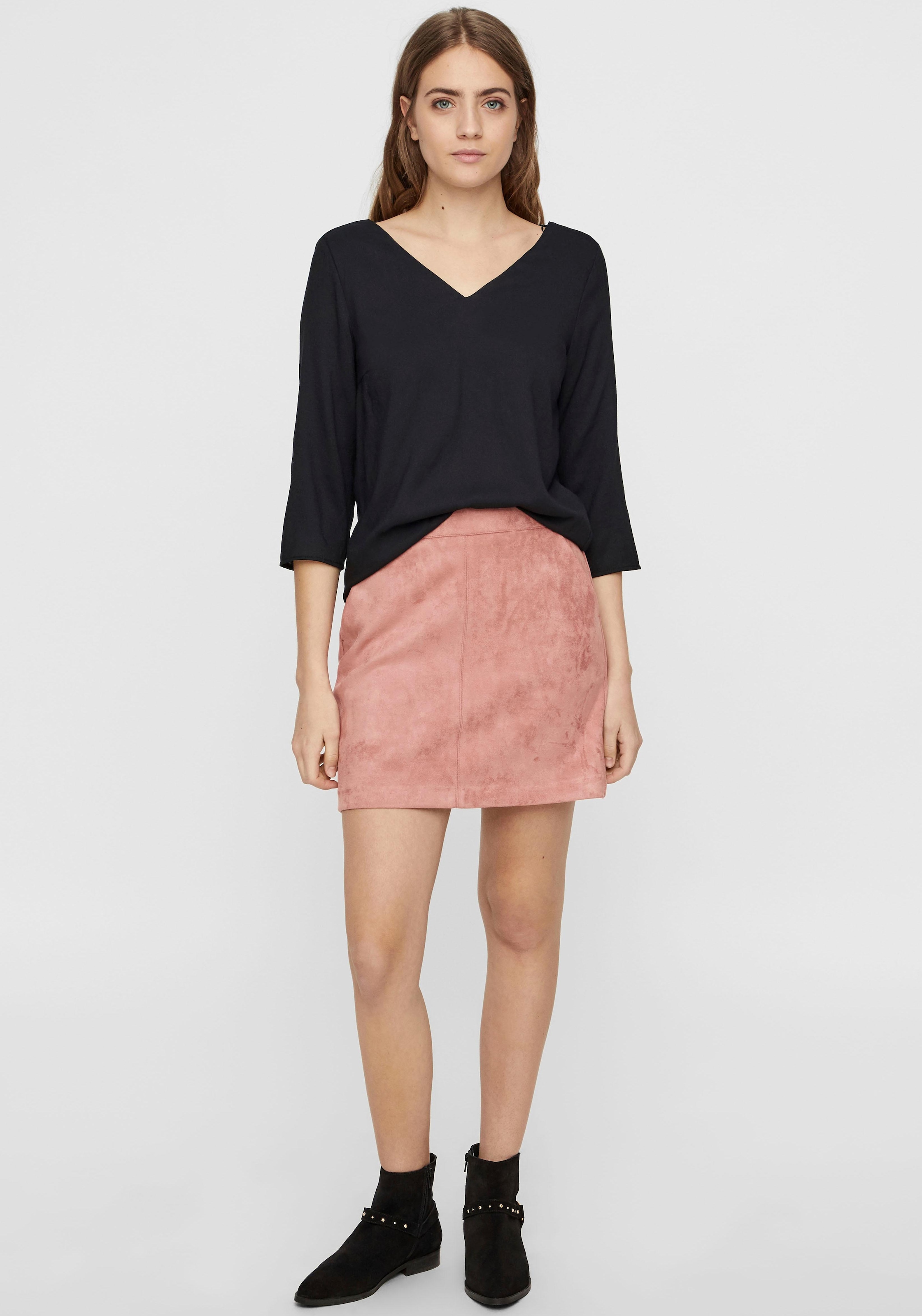 Vero Moda Lederimitatrock »VMDONNADINA FAUXSUEDE SHORT SKIRT« Materialmix