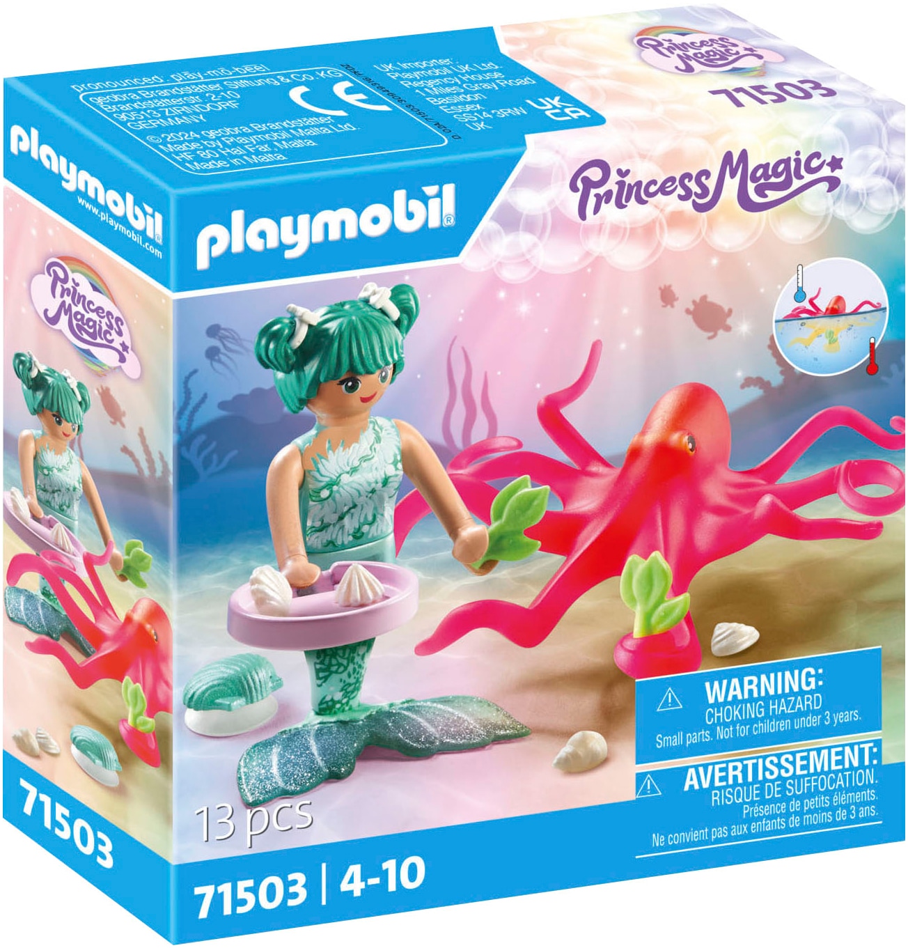 Playmobil® Konstruktions-Spielset »Meerjungfrau mit Farbwechselkrake (71503), Princess Magic«, (13 St.), Made in Europe