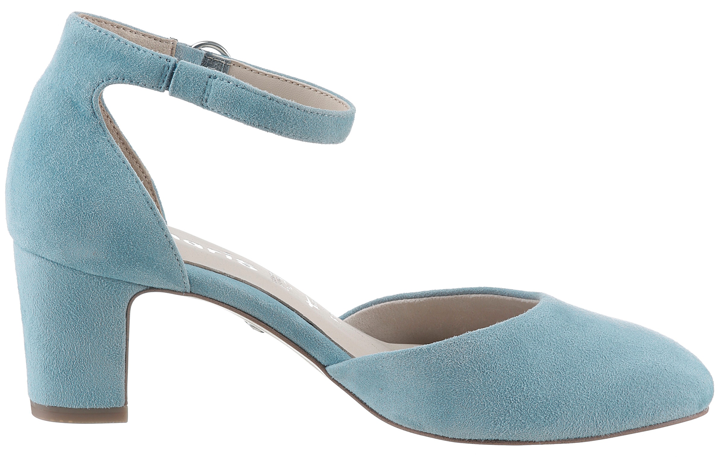 Tamaris Spangenpumps, Blockabsatz, gelenkoffener Abendschuh mit Fesselriemchen