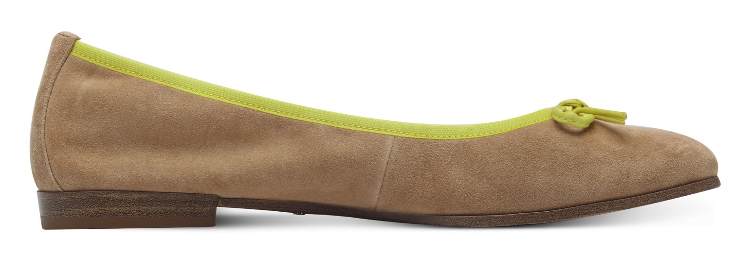 Tamaris Ballerina, Blockabsatz, Businessschuh, Schlupfschuh mit süßer Zierschleife