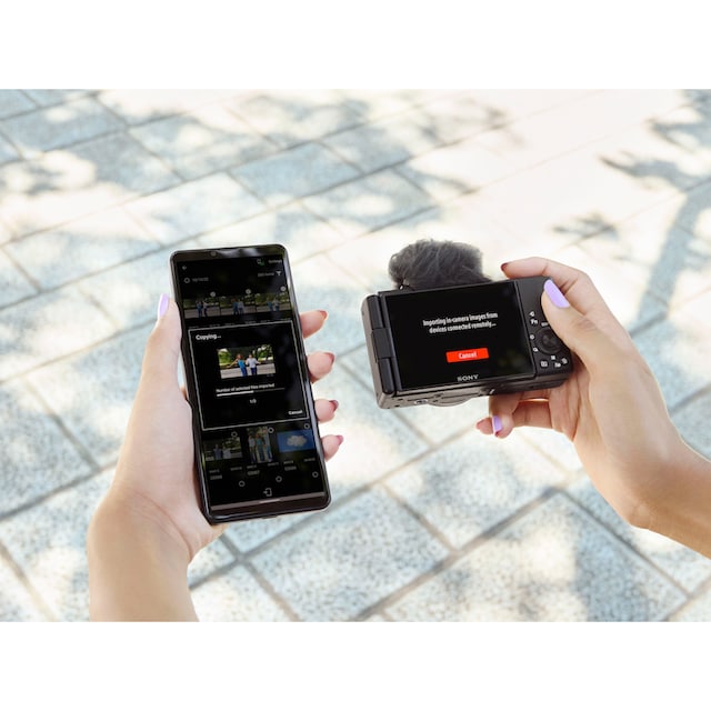 Sony Kompaktkamera »ZV-1F«, ZEISS Tessar T* Objektiv, 6 Elemente in 6  Gruppen, 20,1 MP, Bluetooth-WLAN bei