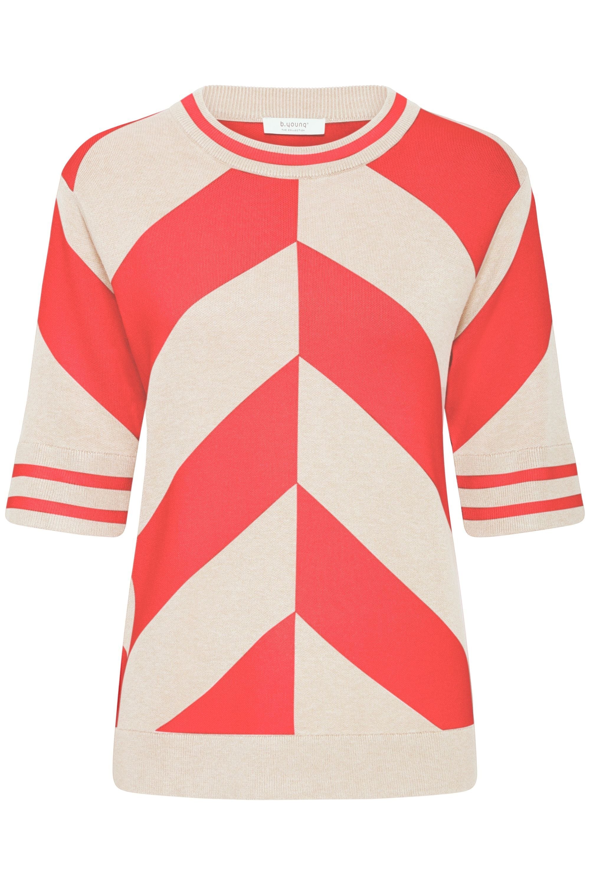 b.young Strickfleece-Pullover »Strickpullover BYMMMORLA SS GEOMETRIC«