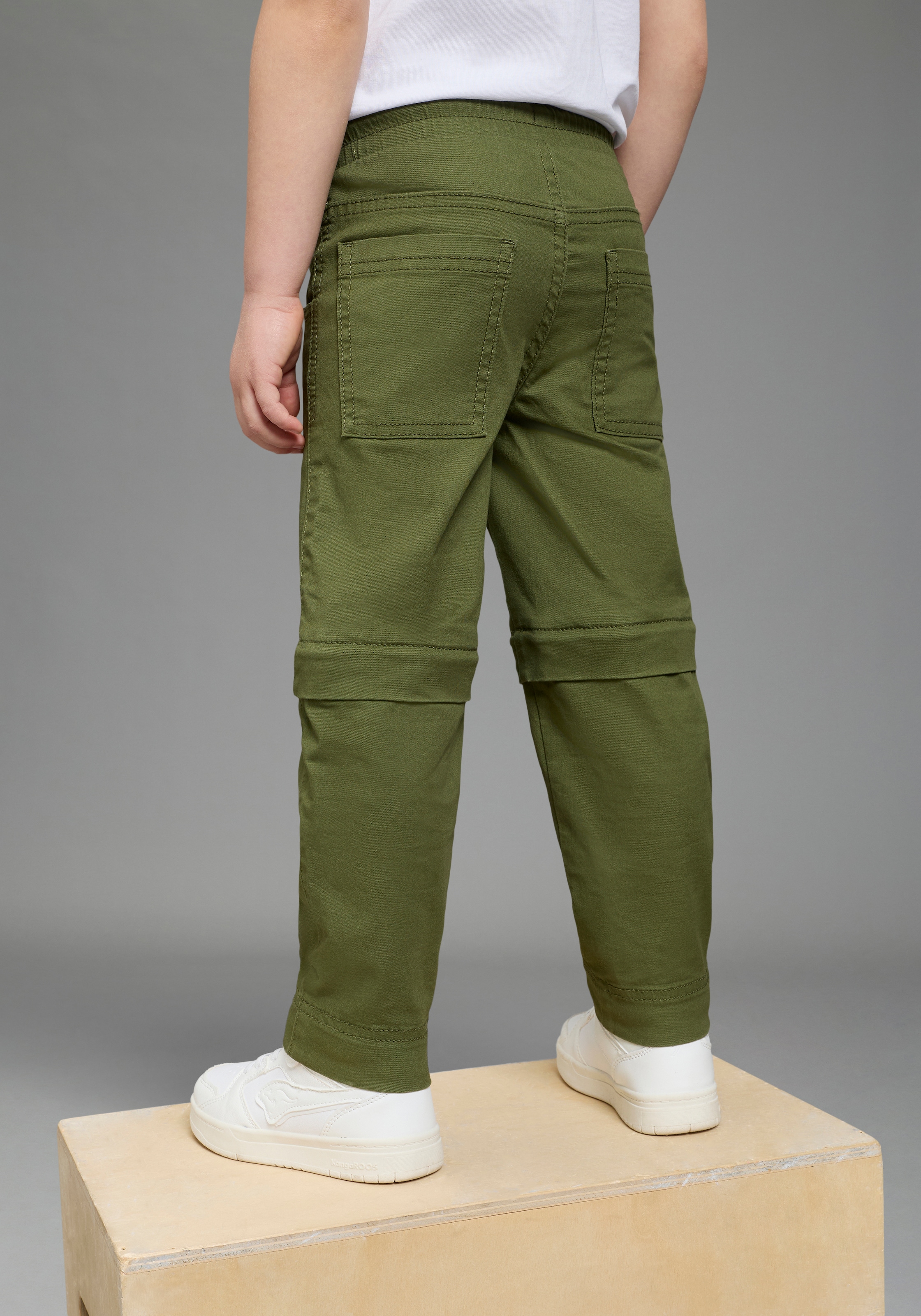 KIDSWORLD Webhose »2 in1 Hose, Zip-Away Hose für Jungen«  aus lang macht kurz, 2in1 Hose, gerade Beinform, mit Gummizug