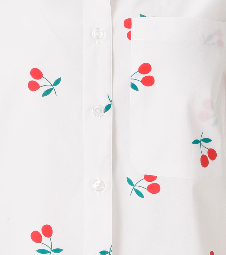 Aniston CASUAL Hemdbluse allover mit grafischen Kirschen bedruckt - NEUE KOLLEKTION