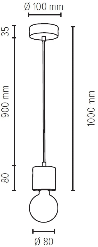 SPOT Light Pendelleuchte »PINO«, 1 flammig, Leuchtmittel E27 | ohne Leuchtmittel, Hängeleuchte, Naturprodukt aus Massivholz, Kabel kürzbar