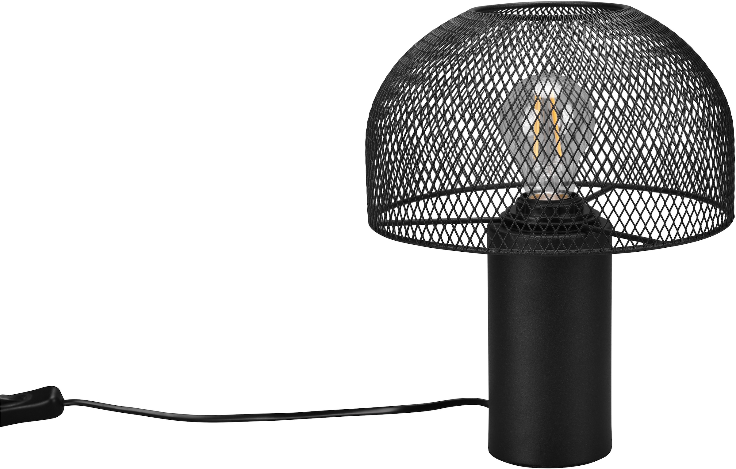 Leonique Tischleuchte »Elenoire«, 1 flammig-flammig, Pilzlampe Tischlampe  Schreibtischlampe Gitter Draht Schirm online kaufen | mit 3 Jahren XXL  Garantie