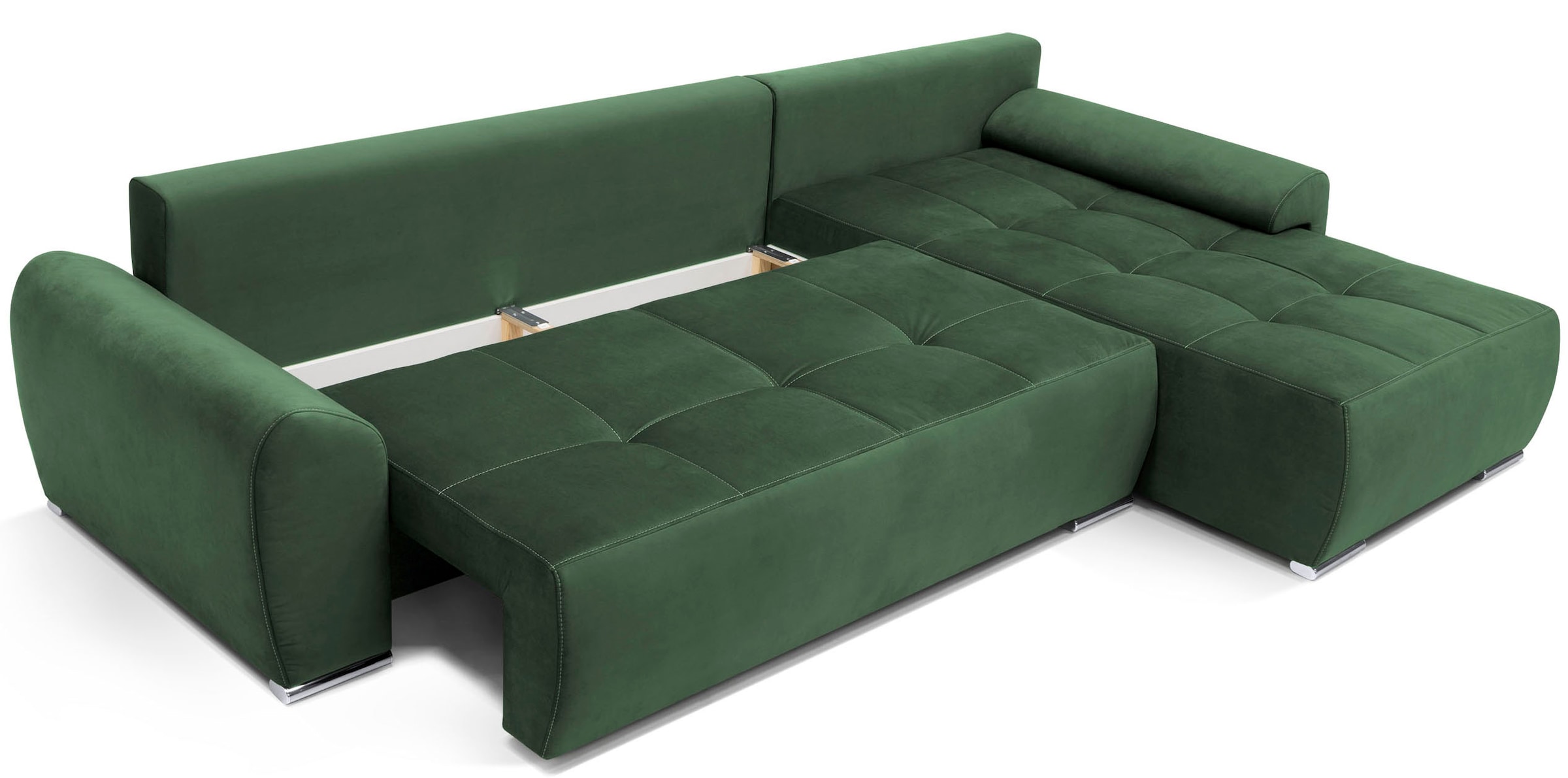 COLLECTION AB Ecksofa »30 Jahre Jubiläums-Modell Bilbao L-Form«, inkl. Bettfunktion und Bettkasten, Zierkissen mit Strassstein