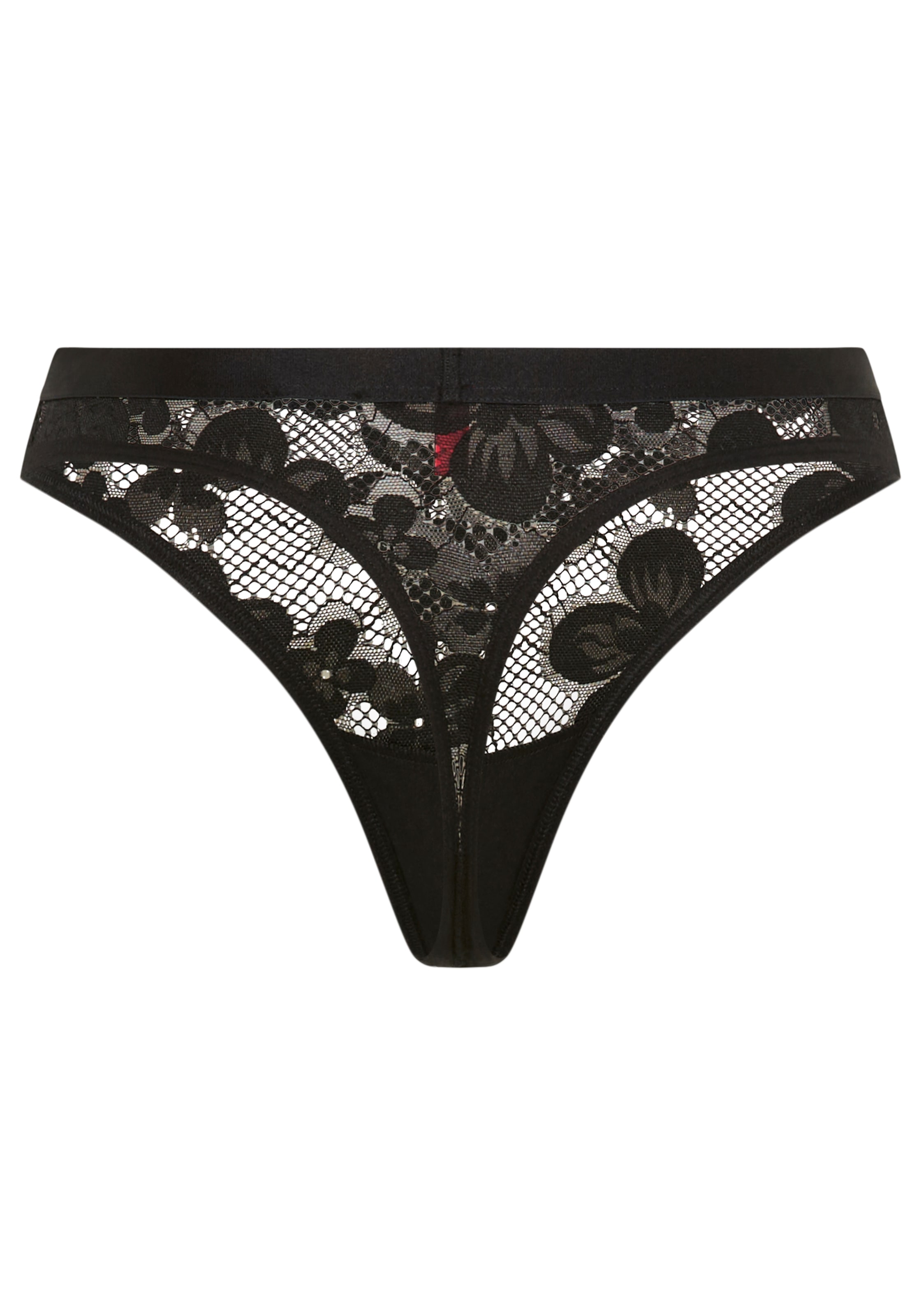 HUGO Underwear String »Bloom Lace« aus floraler Spitze mit Stack-Logo-Detail