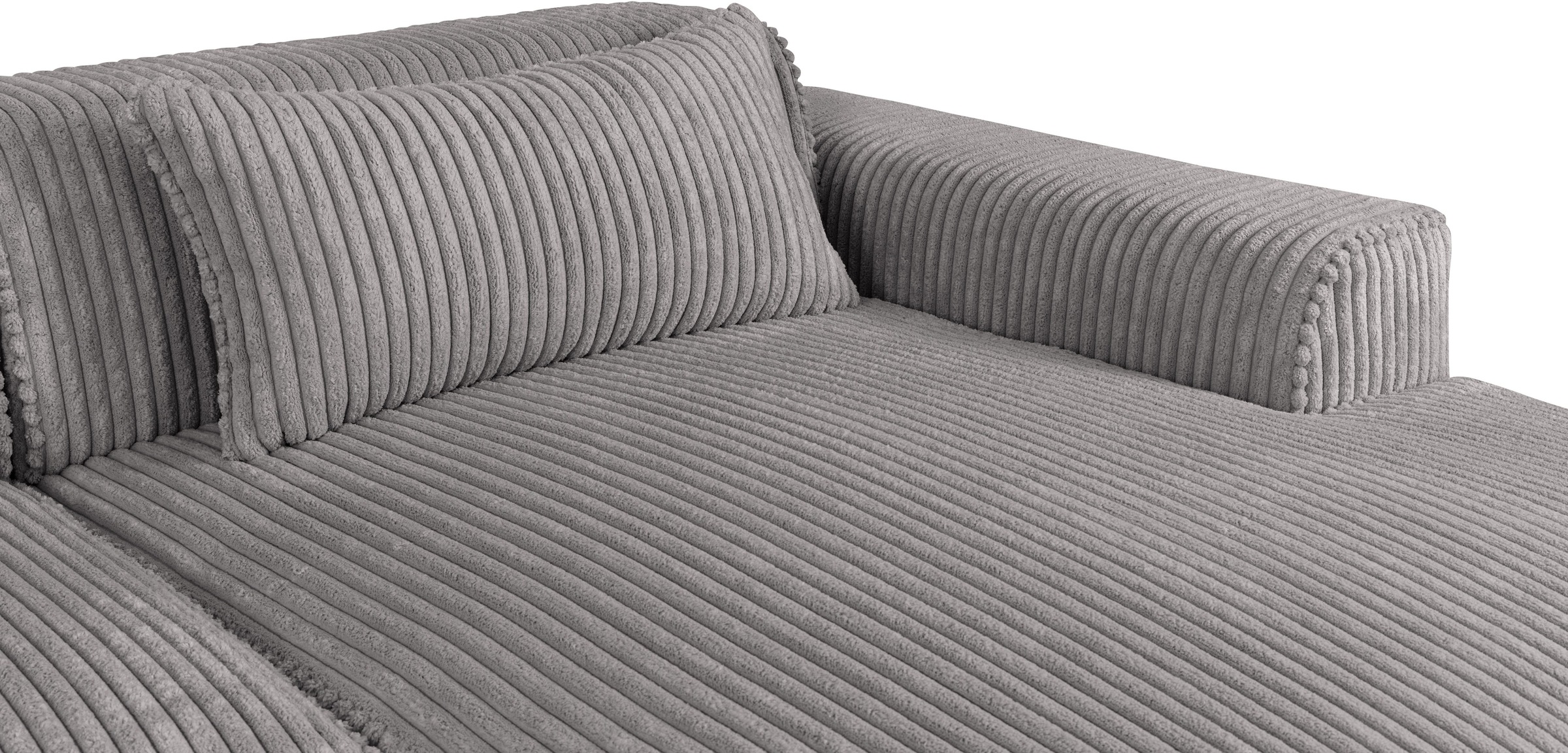 exxpo - sofa fashion Ecksofa »Billund modernes Designsofa, bequem und elegant, Breite 294cm, L-Form« modern, L-form, Wellenfedern, inklusive 2x Nierenkissen