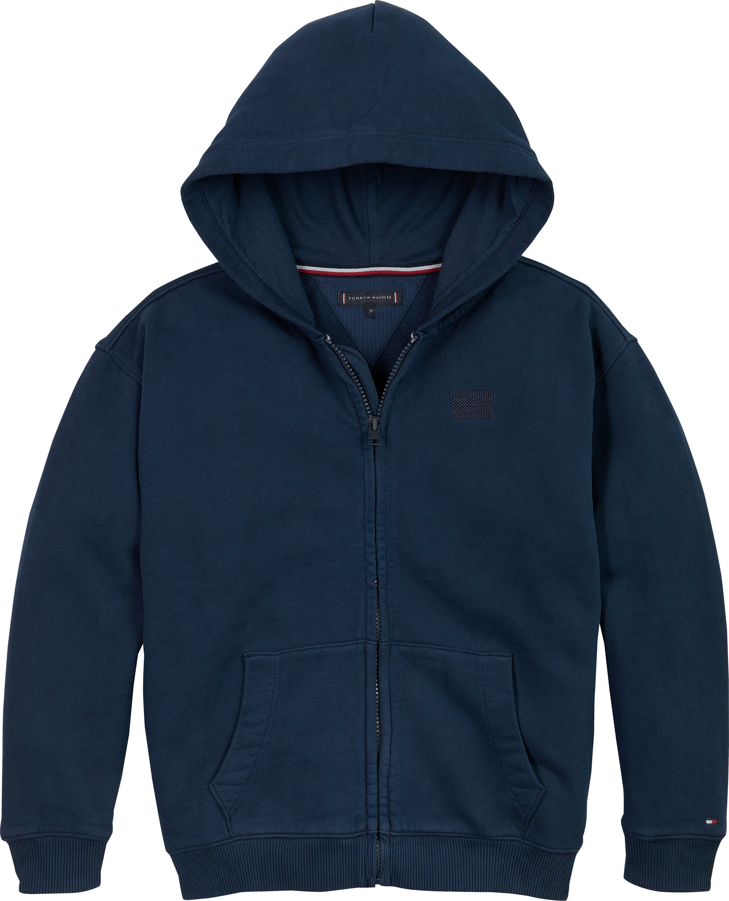 Tommy Hilfiger Kapuzensweatjacke »TONAL FLAG EMB ZIP HOODIE«, für Kinder bis 16 Jahre, mit Kapuze