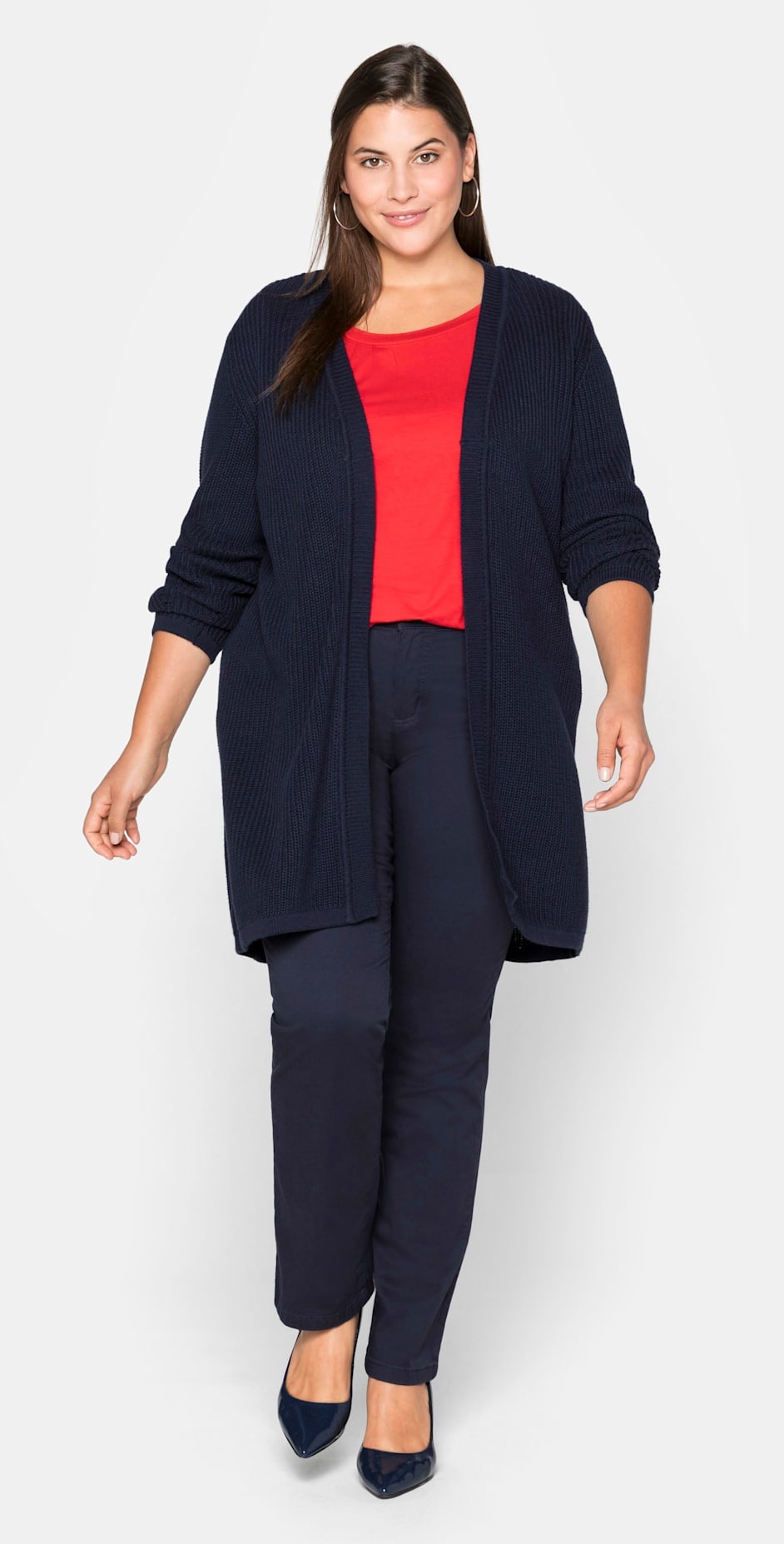 Sheego Longstrickjacke