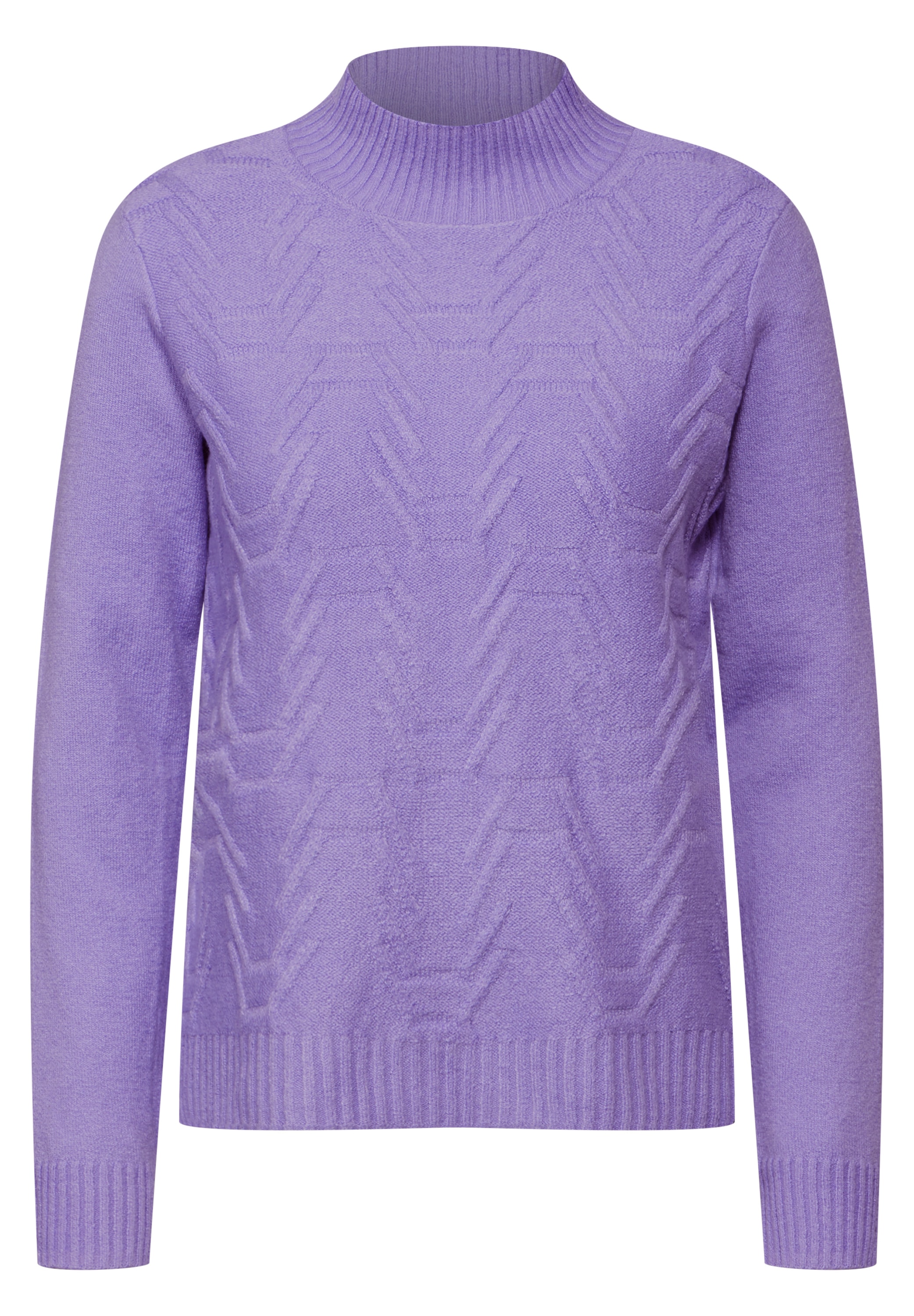 Cecil Strickpullover, mit Jaquard-Muster und Stehkragen