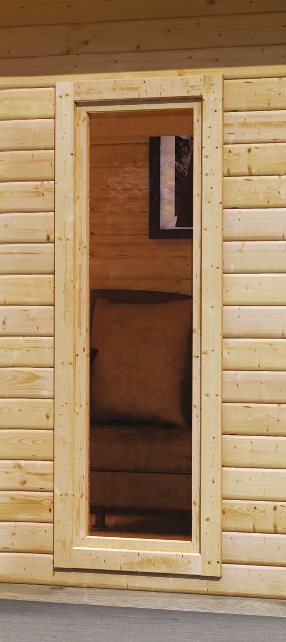 KONIFERA Gartenhaus »Perlsee 4« mit Anbaudach