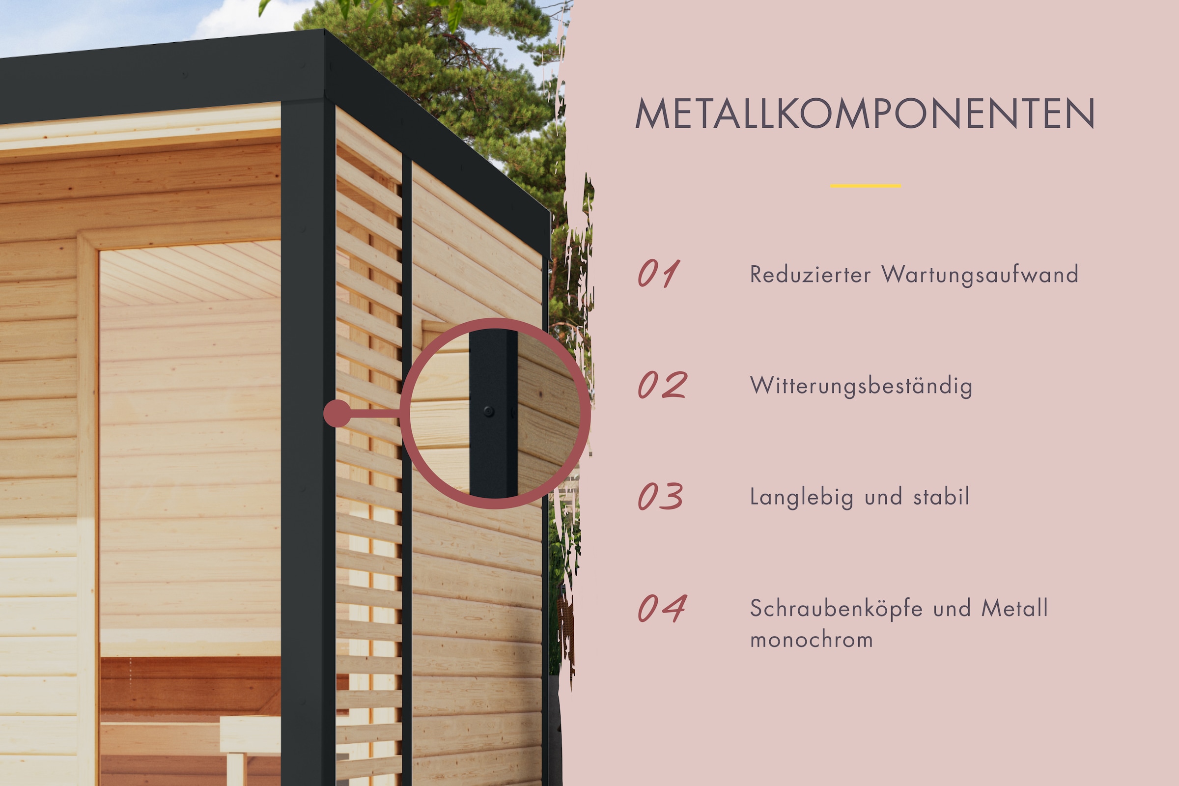 Karibu Saunahaus »»Adrian 1« anthrazit« in verschiedenen Ausführungen erhältlich