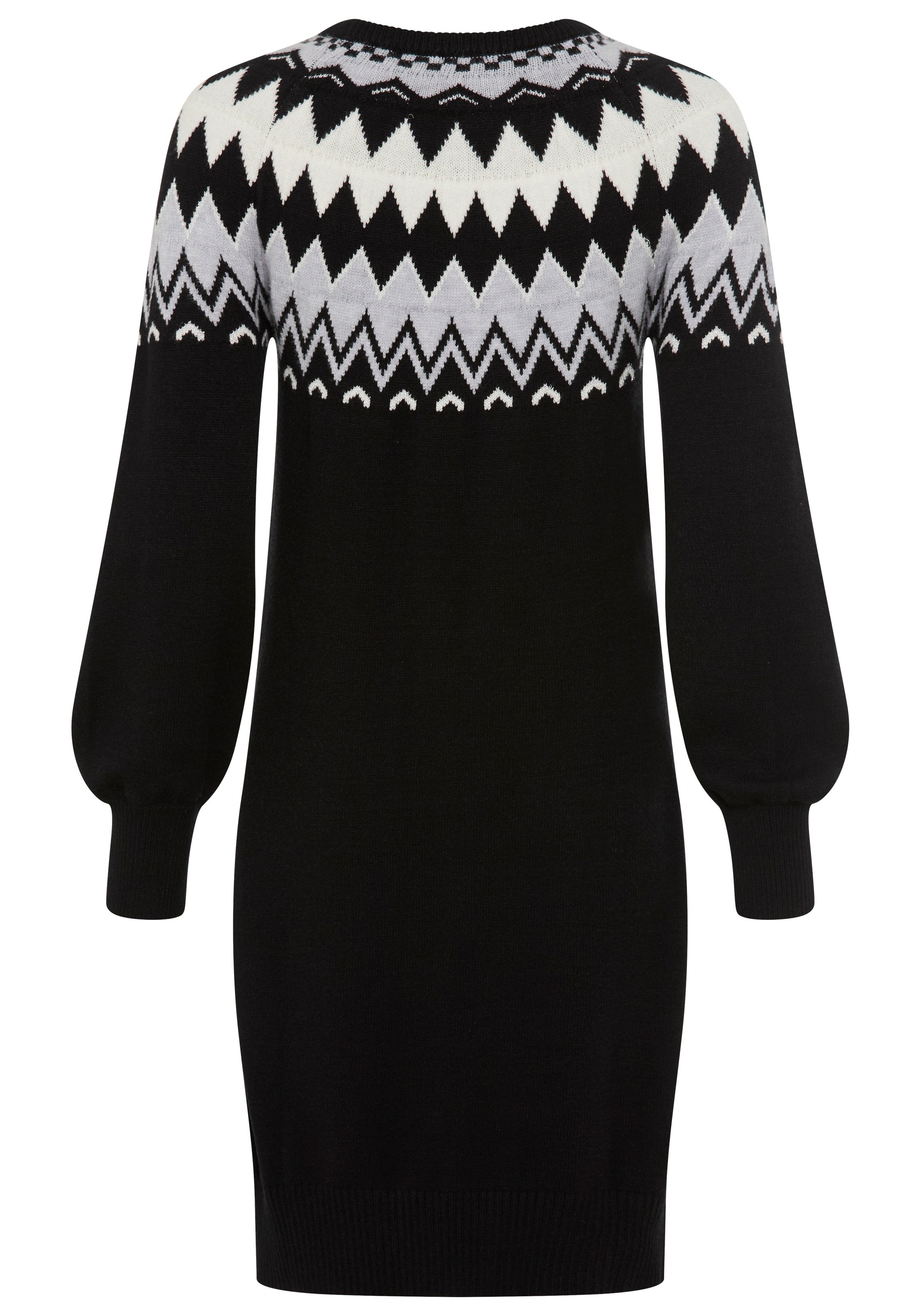 Laura Scott Strickkleid Ohne Taschen mit kuscheligem Norwegermuster - NEUE KOLLEKTION