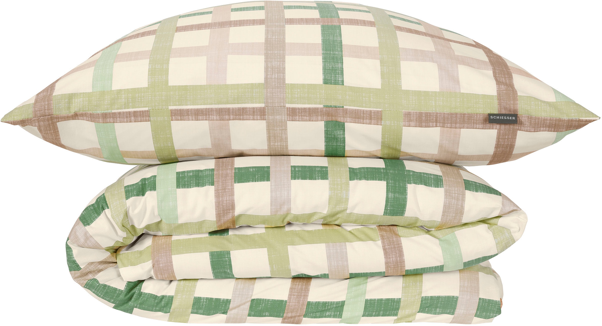 Schiesser Bettwäsche »Luiza aus weicher Baumwolle mit hübschem Karomuster«, MADE IN GREEN by OEKO-TEX®