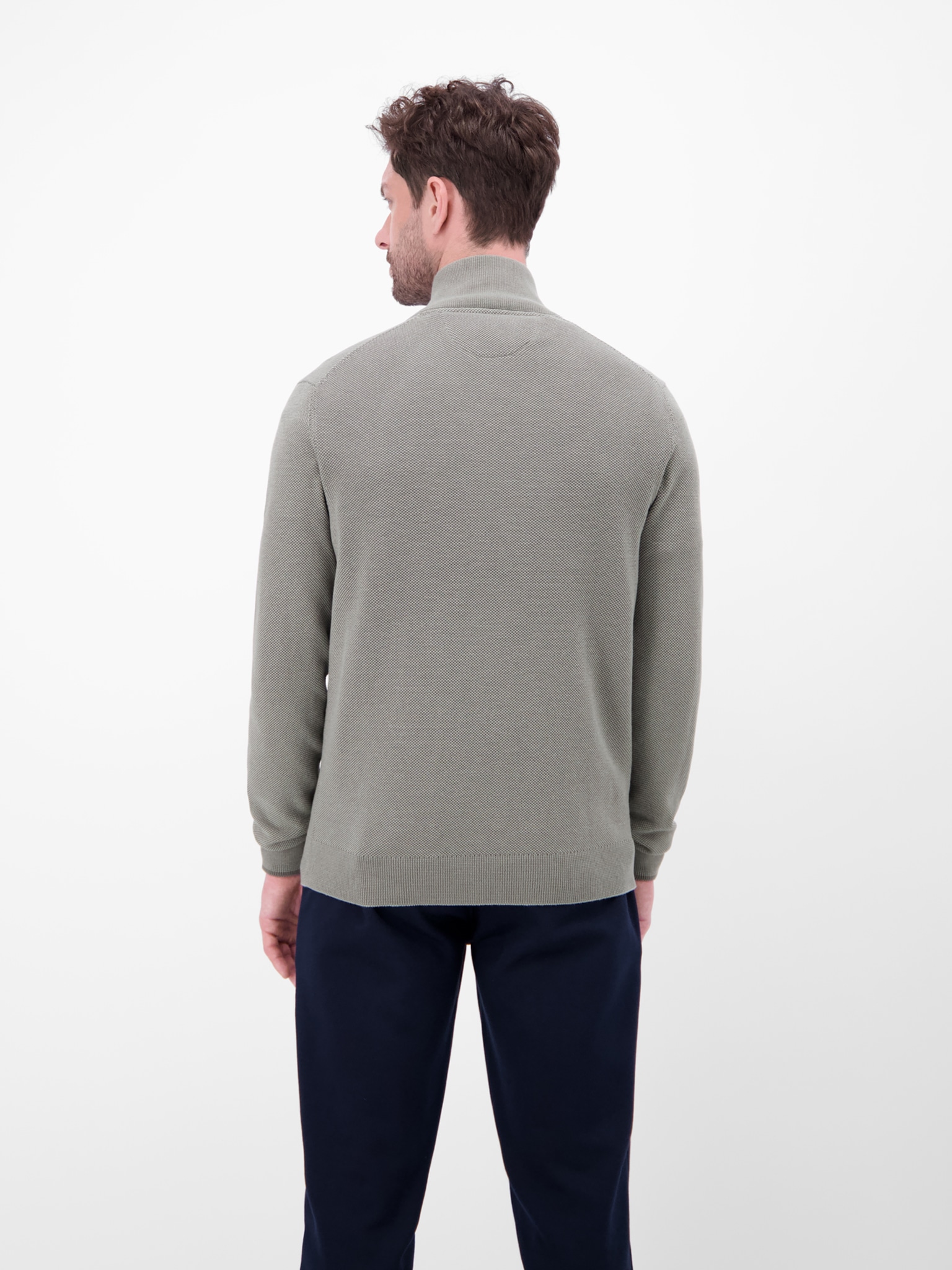 LERROS Strickjacke mit Reißverschluss und Stehkragen