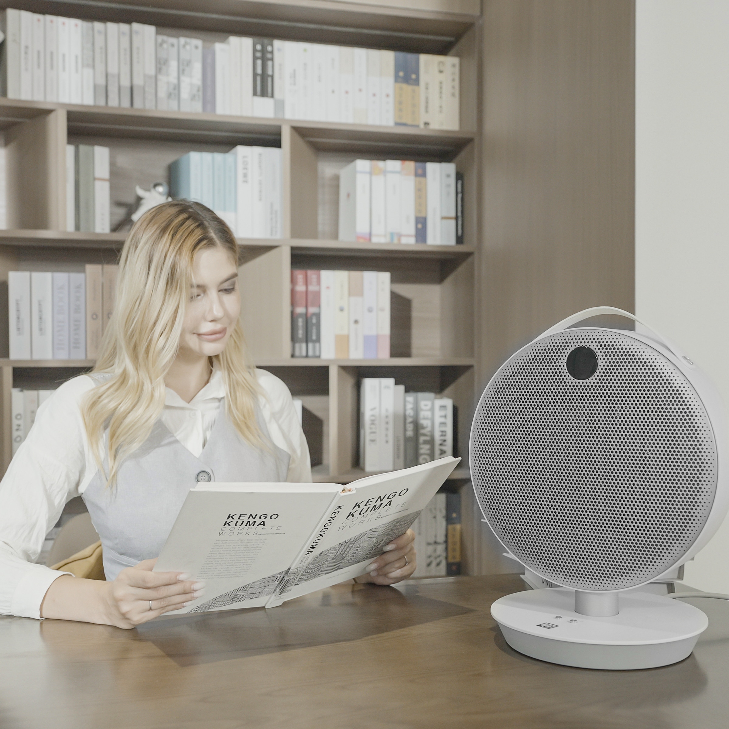 SHX Heizlüfter, 2200 W, Metallgehäuse, Display, im Sommer als Ventilator verwendbar