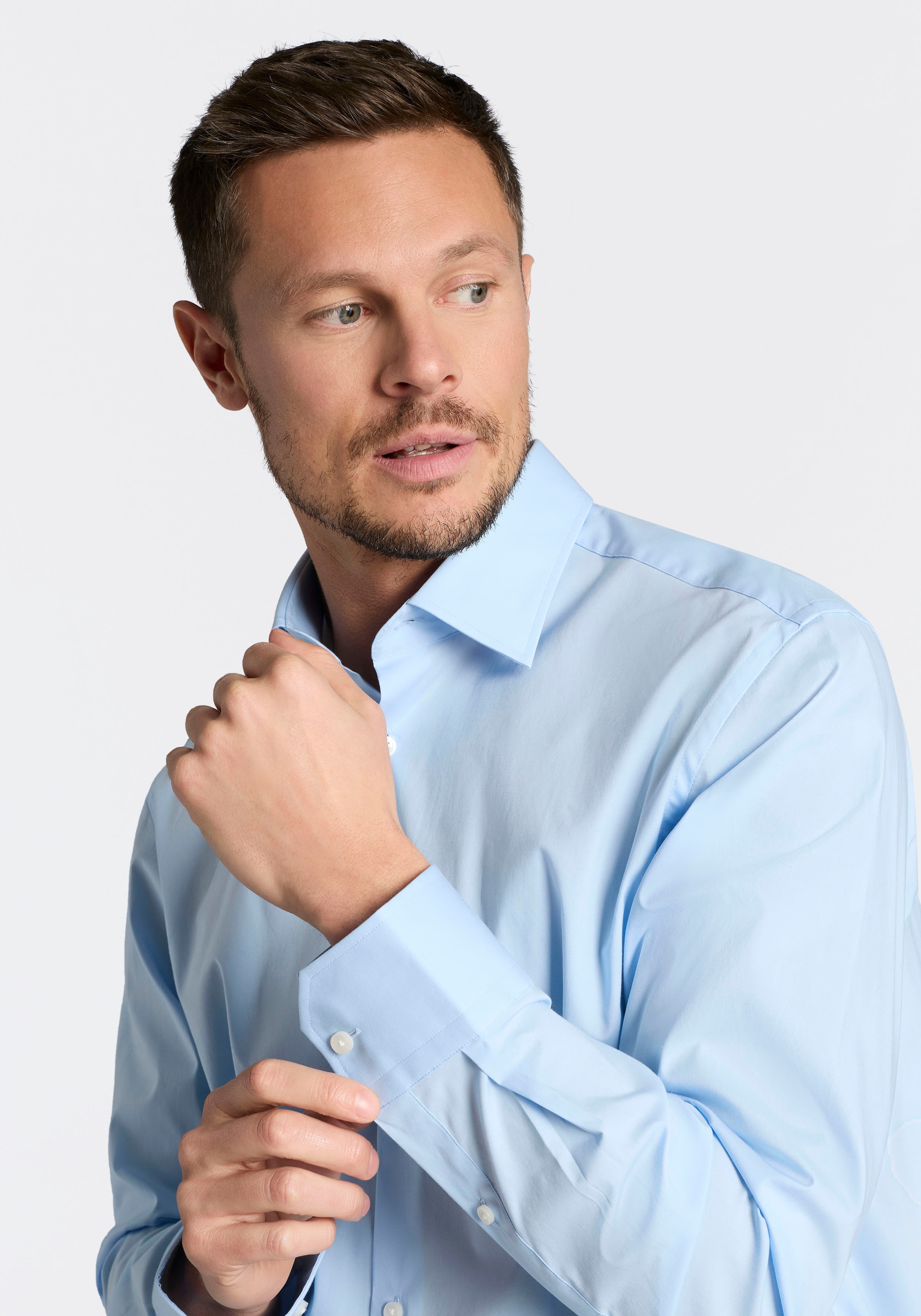 BOSS Businesshemd »Joe Kent« Kentkragen, Regular Fit, bügelleichte Qualität